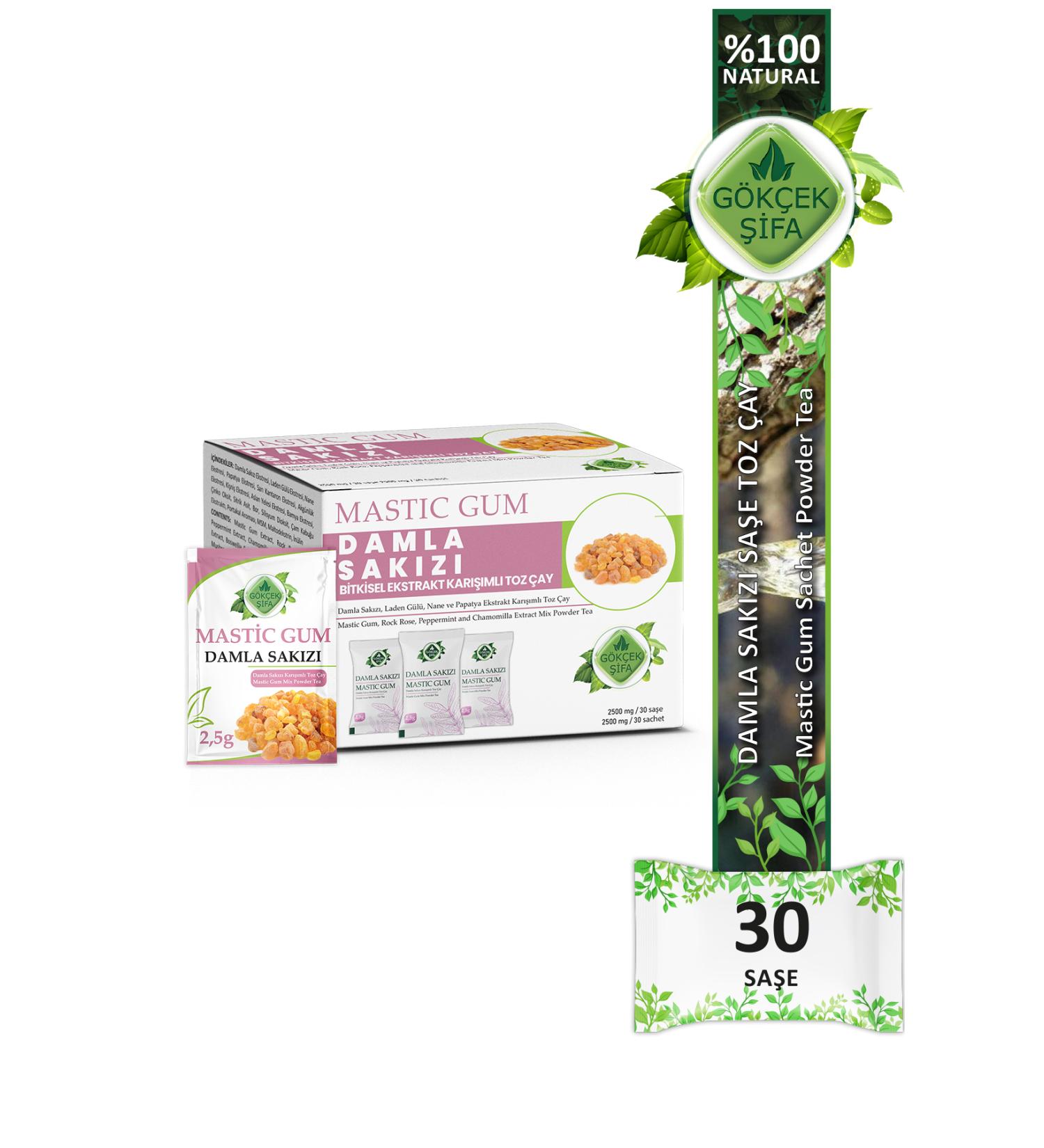 Gokcek Sifa Mastic Gum Sachet Powder Tea X 2