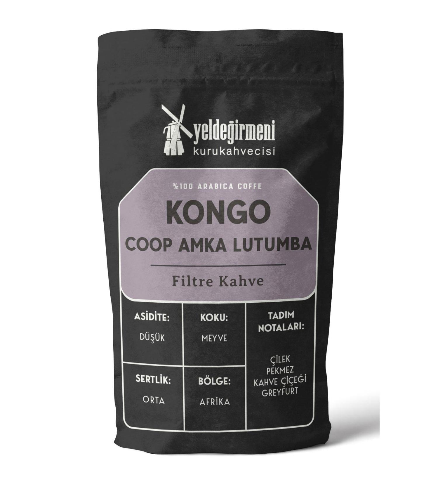 Yelde irmeni Kurukahvecisi Congo Coop Amka Lutumba Filter Coffee 1000 gr