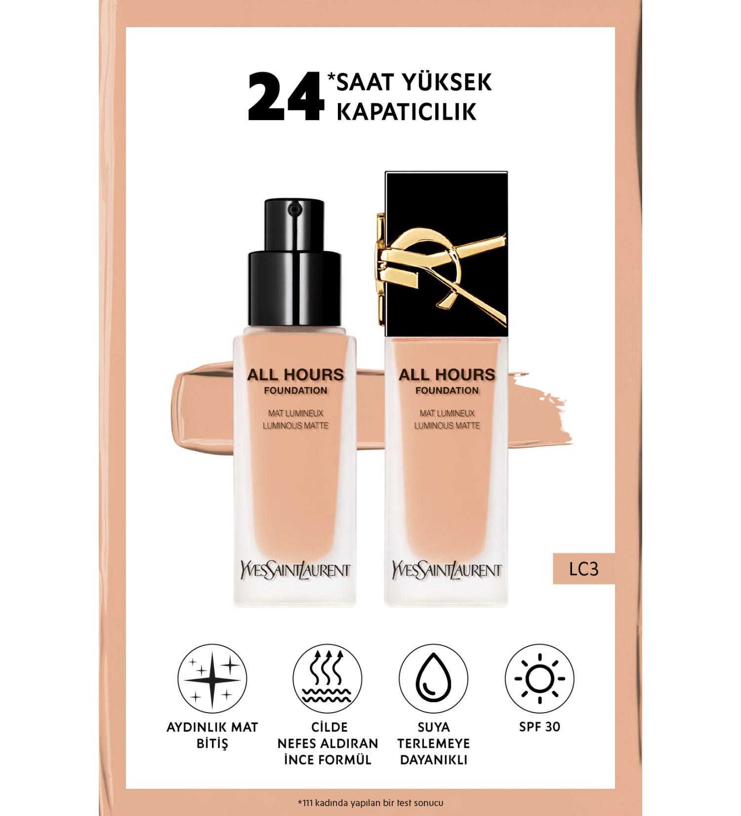 Yves Saint Laurent All Hours All Day Luminous Matte Finish Foundation LC3 3614273593496 - Buy Online on GoSupps.com