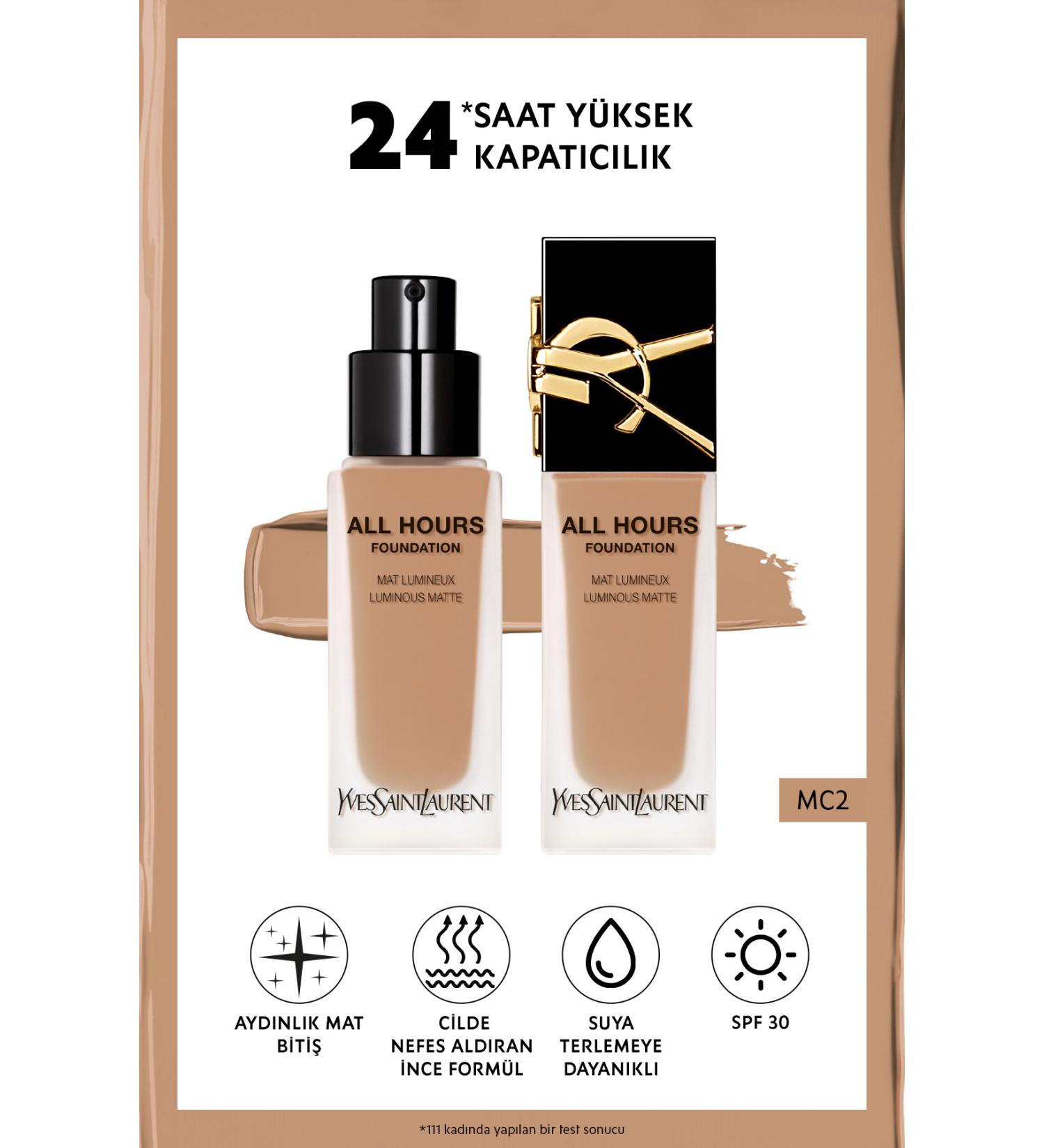 Yves Saint Laurent All Hours All Day Luminous Matte Finish Foundation Mc2 3614273714464 - Buy Online on GoSupps.com
