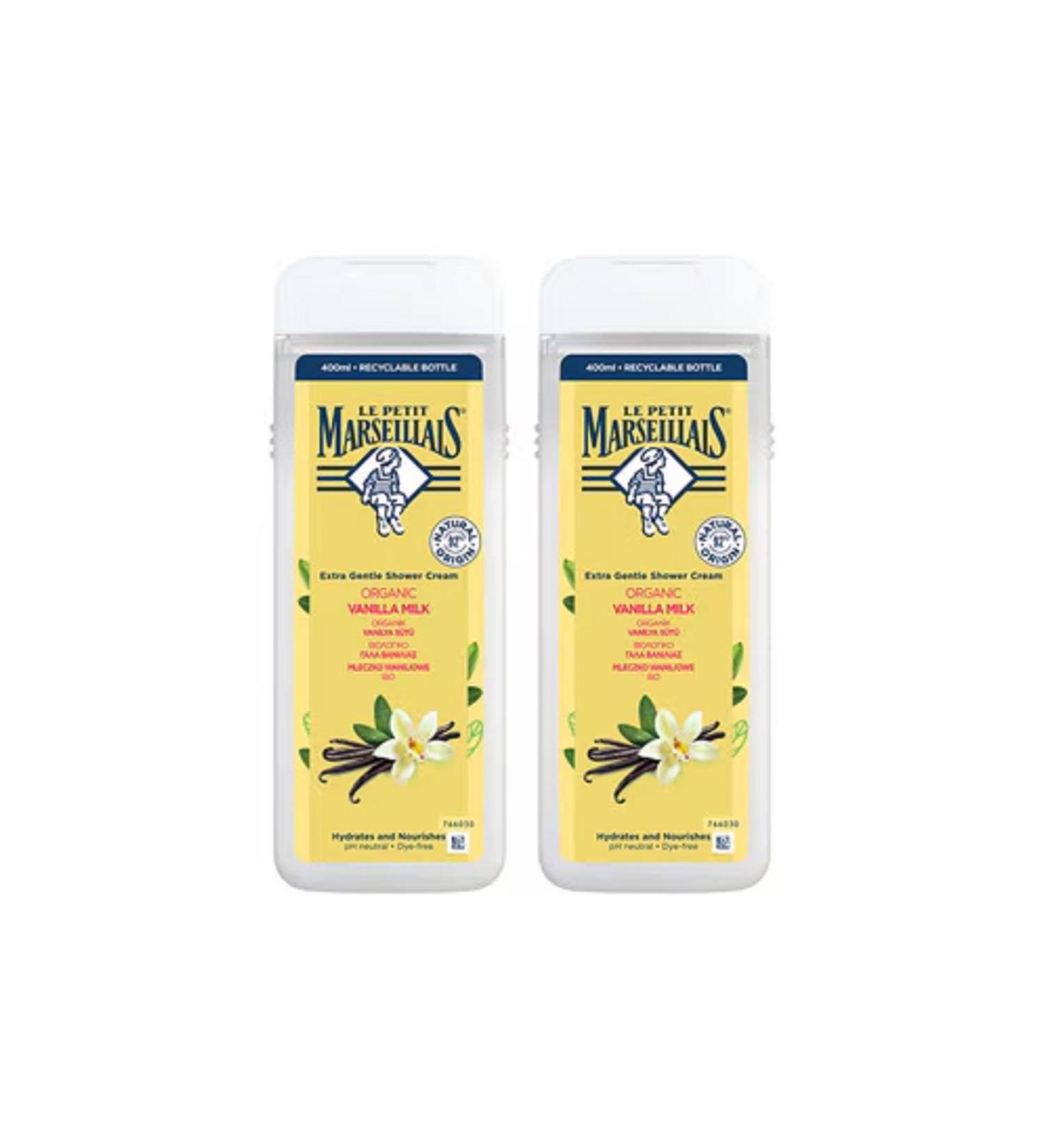 Le Petit Marseillais Shower Gel Vanilla Milk 400 ml x2