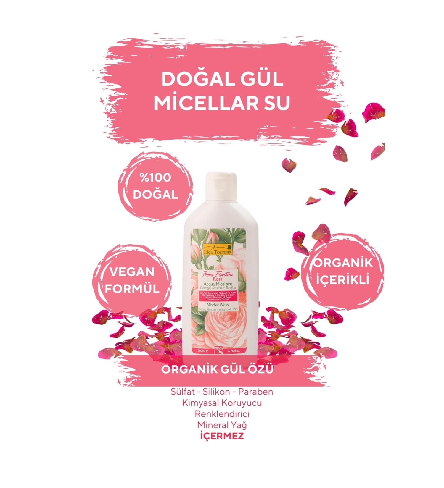 idea Toscana Organic Rose Cleansing and Relaxing Micellar Water - 200 ml