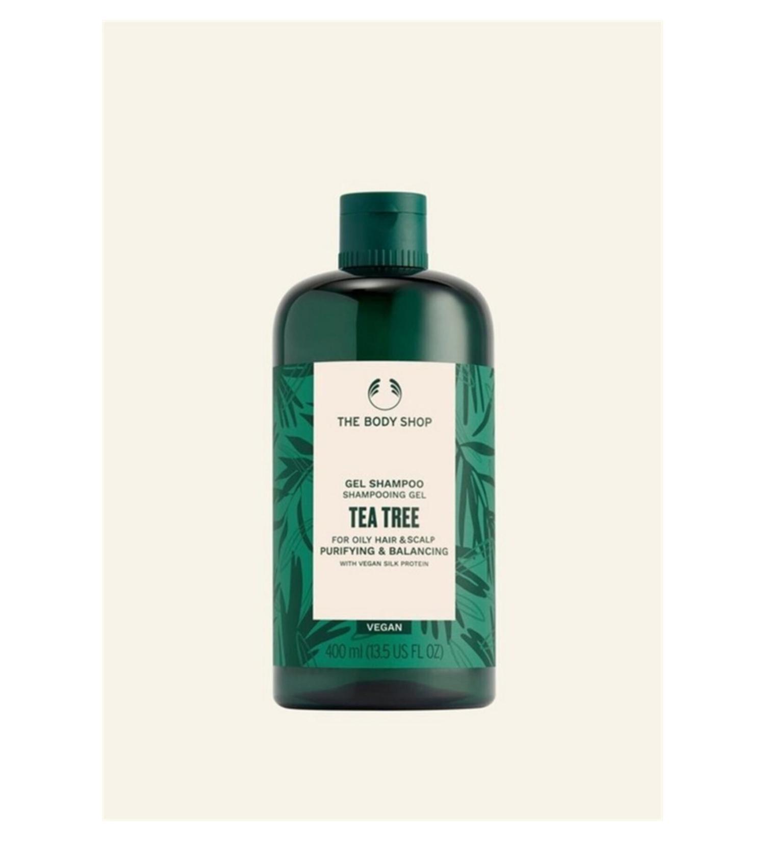 THE BODY SHOP Tea Tree Tea Tree Oily Hair Purifying and Balancing Gel Shampoo 400 ml - Buy Online on GoSupps.com