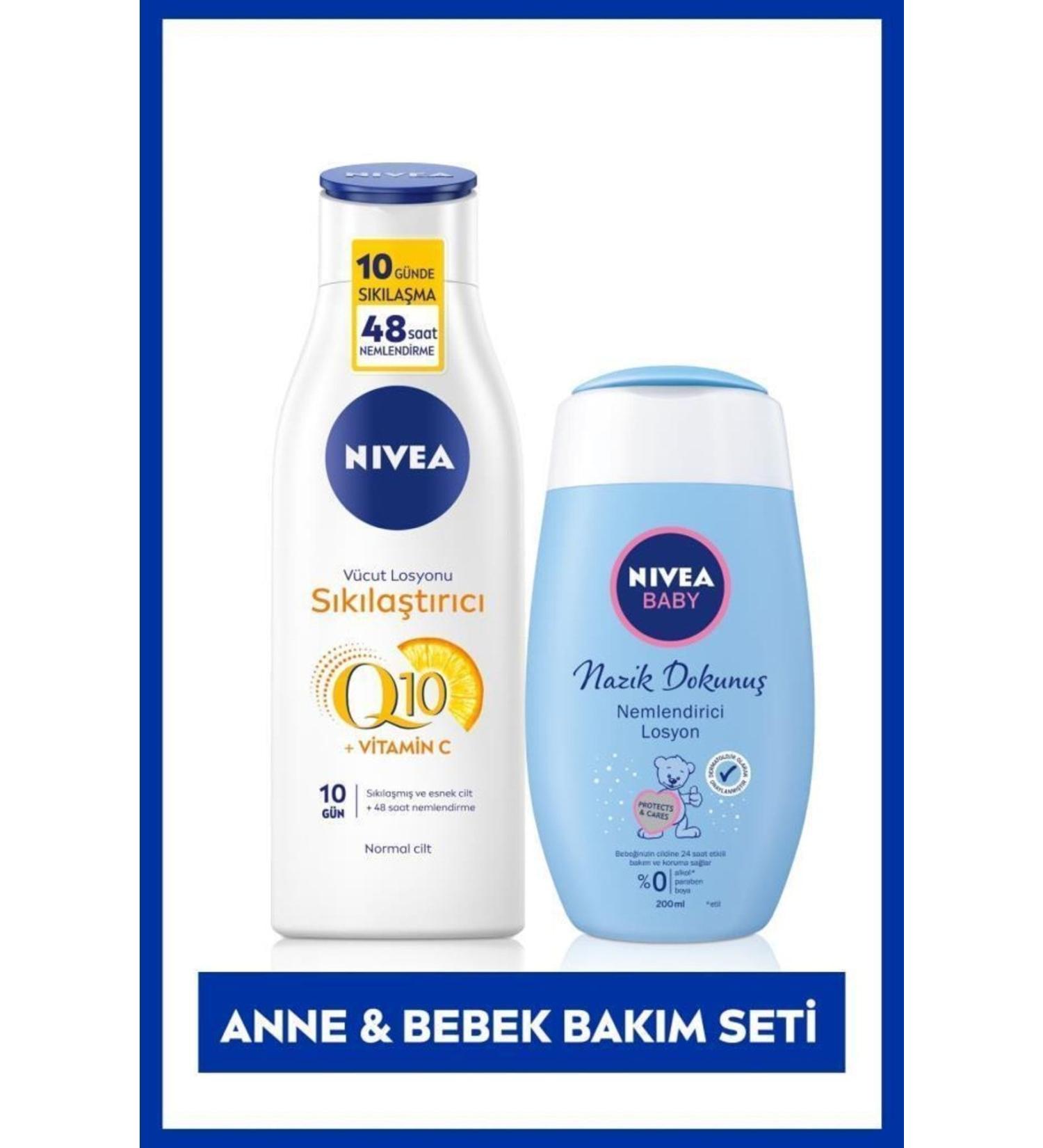 NIVEA Q10 Firming Body Lotion 250ml & Baby Moisturizing Lotion 200ml - Buy Online on GoSupps.com