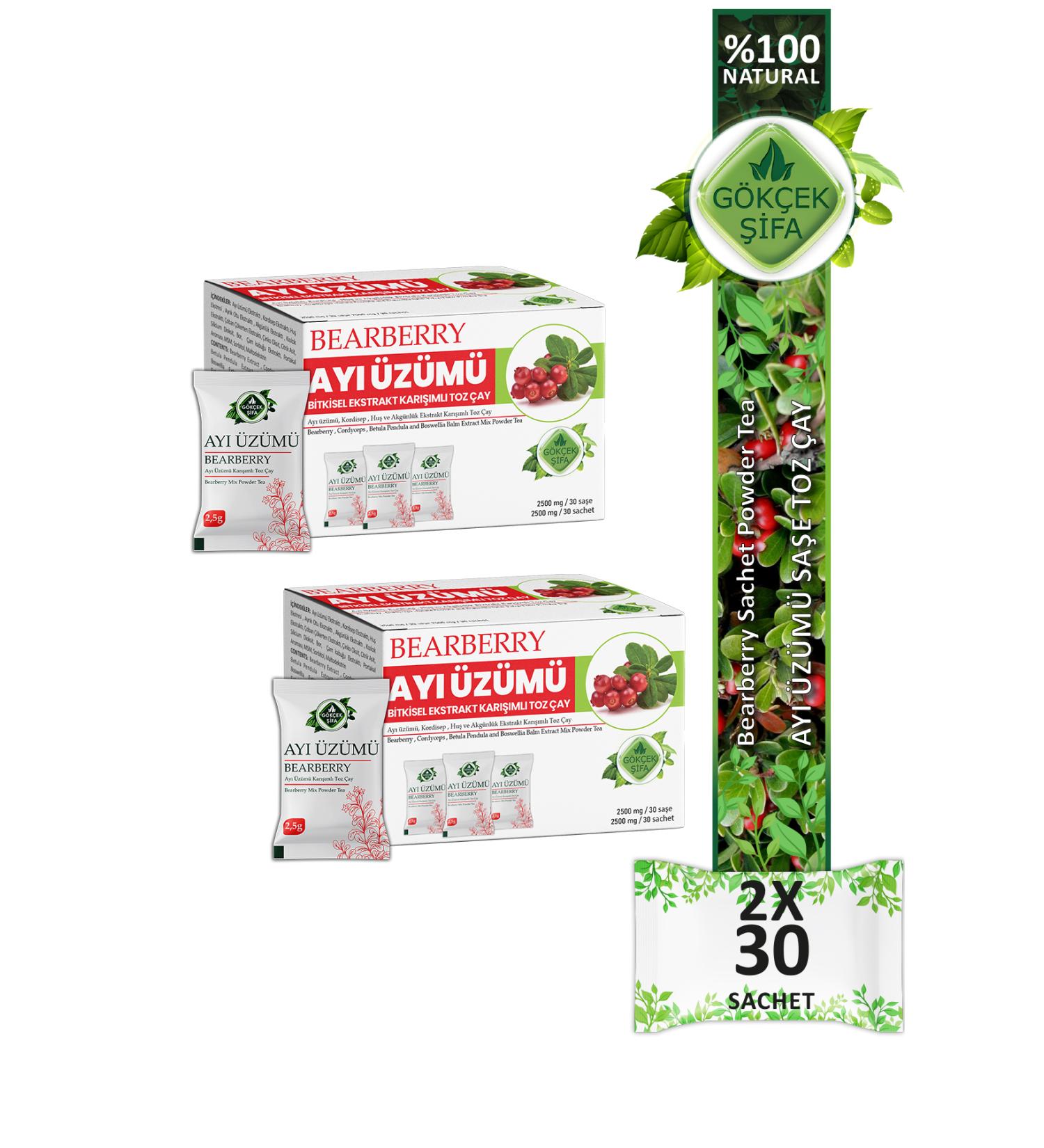 Gokcek Sifa Bearberry Sachet Powder Tea X 2 - Buy Online on GoSupps.com