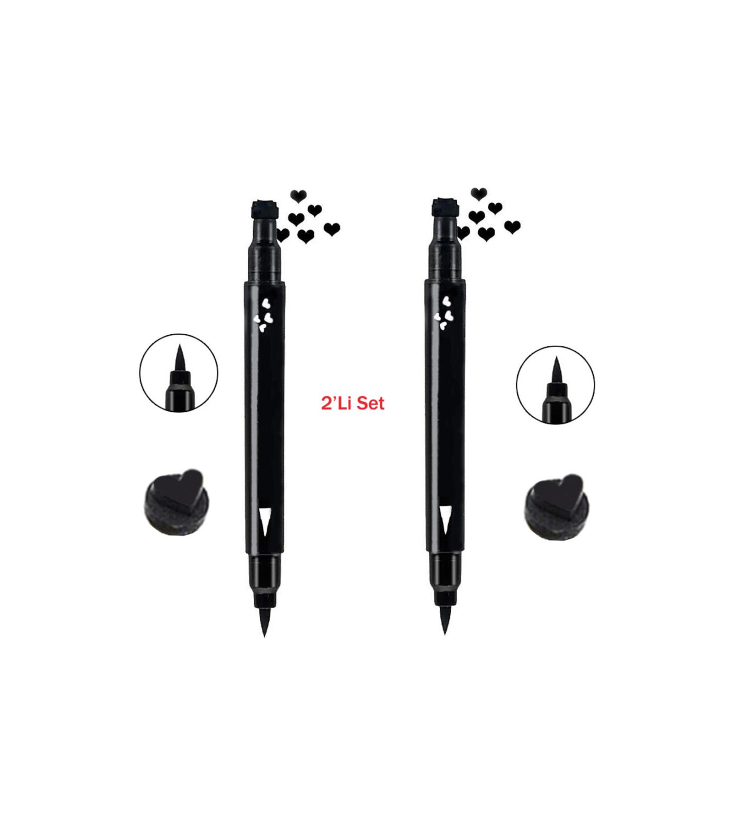 Cosmetichane Heart Patterned Double Sided Eyeliner Two Pieces X2 - Buy Online on GoSupps.com