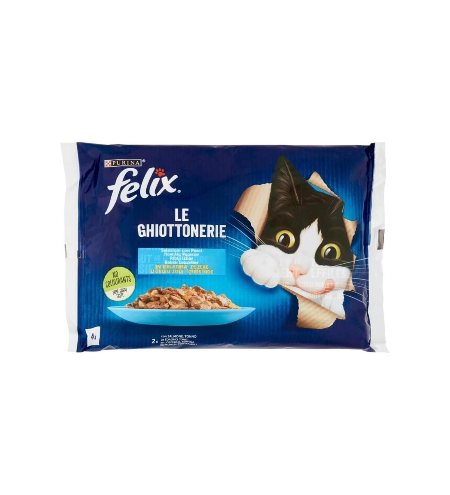 FELIX Felix Multipack Salmon and Tuna Adult Cat Wet Food 4x85gr - 12 Packs