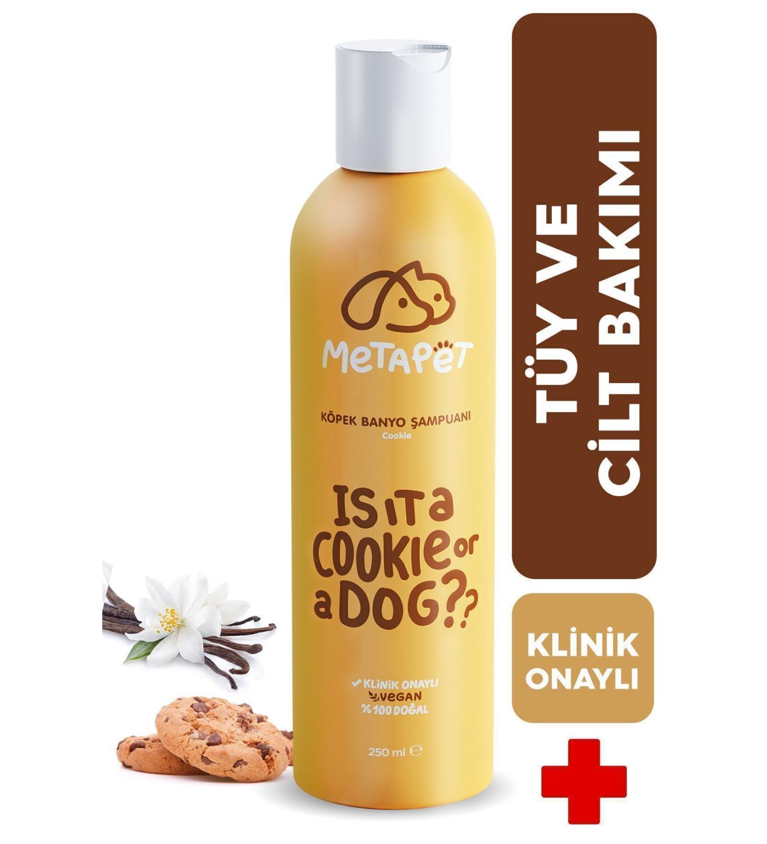 Metapet Organic Dog Bath Shampoo Cookie - Natural - Suitable for Puppies and Sensitive Skin - 250 ml
