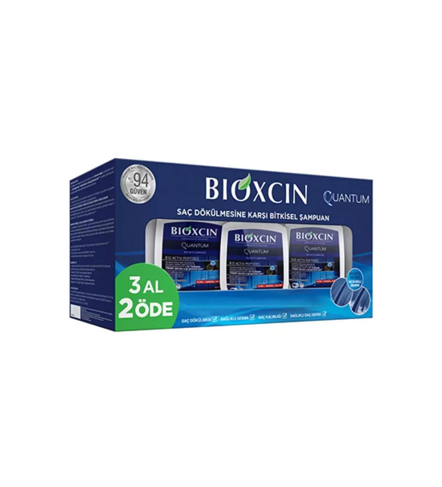 Bioxcin Quantum Shampoo (For Dry-Normal Hair) 3x300 ml Buy 3 pay 2