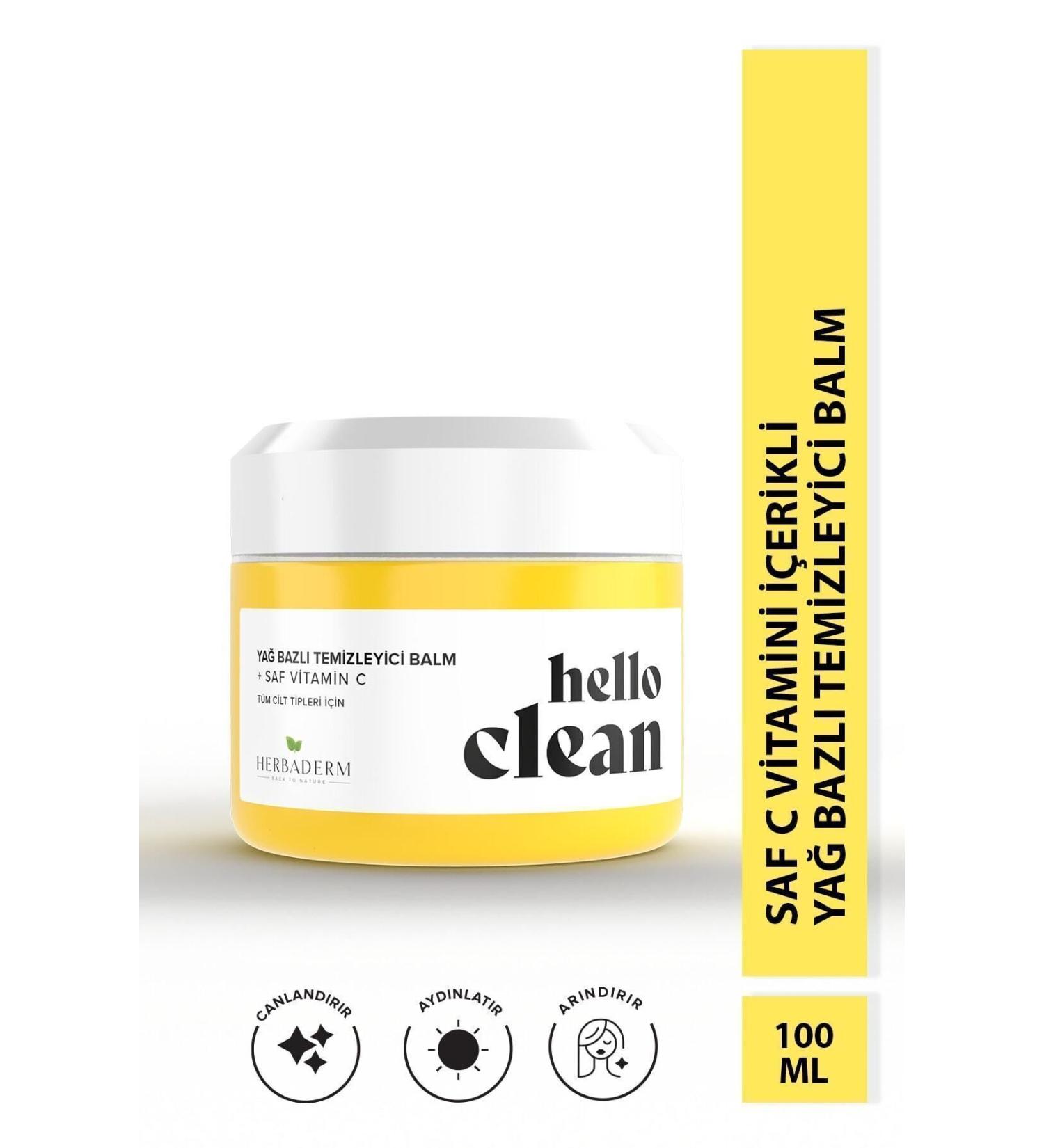 Herbaderm Hello Clean Brightening Refreshing Oil-Based Makeup Remover Balm - Buy Online on GoSupps.com