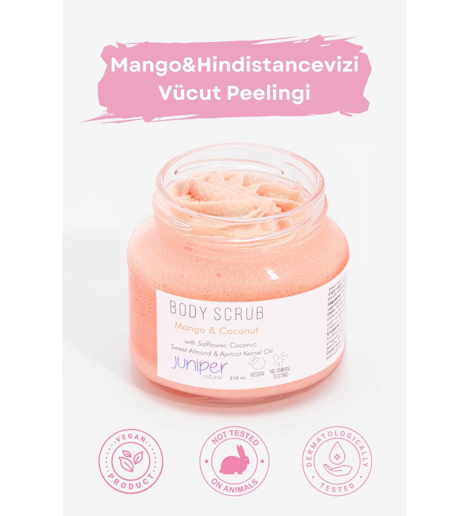 Juniper Natural Mango & Coconut Body Scrub - Moisturizing Purifying Vegan - 210 Ml - Buy Online on GoSupps.com