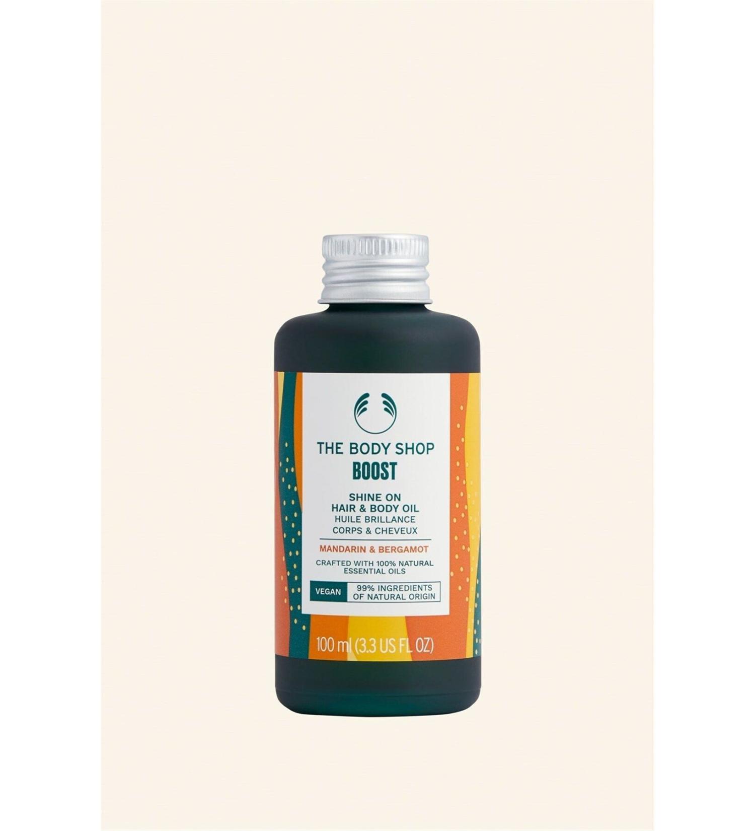 THE BODY SHOP Boost Shine On Hair and Body Oil 100 ml - Buy Online on GoSupps.com