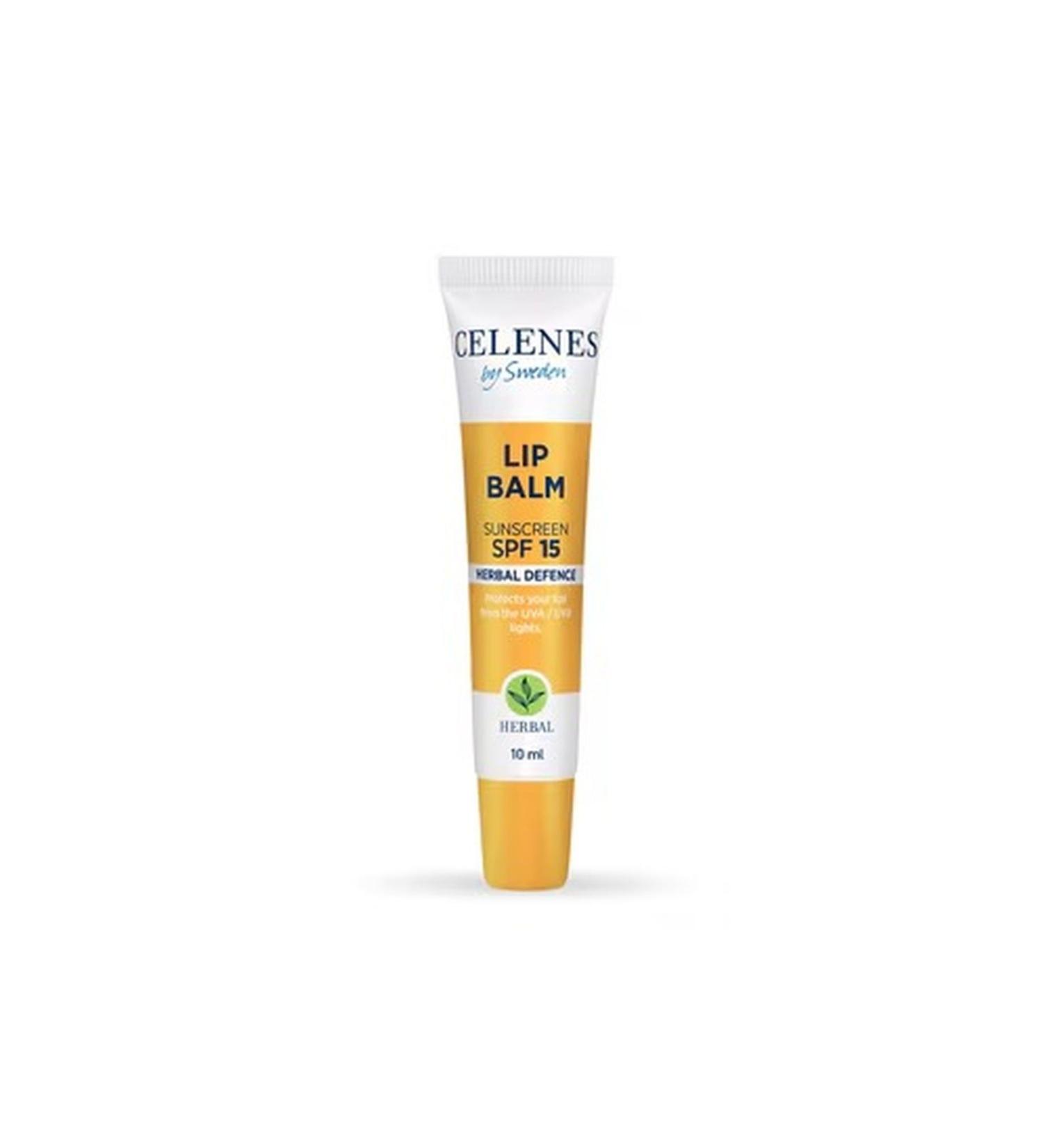 Celenes by Sweden Herbal Sun Protection Lip Balm Spf15 10 ml - Buy Online on GoSupps.com