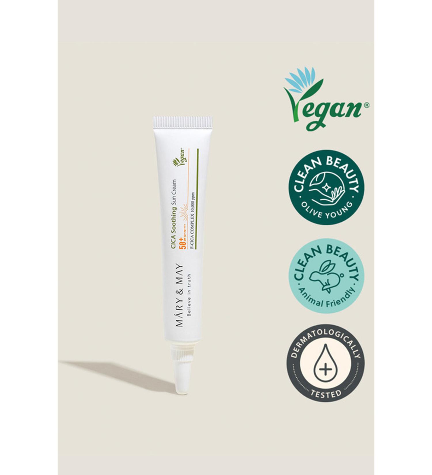 Mary & May Vegan CICA Soothing Sun Cream SPF50+ PA++++ 12g