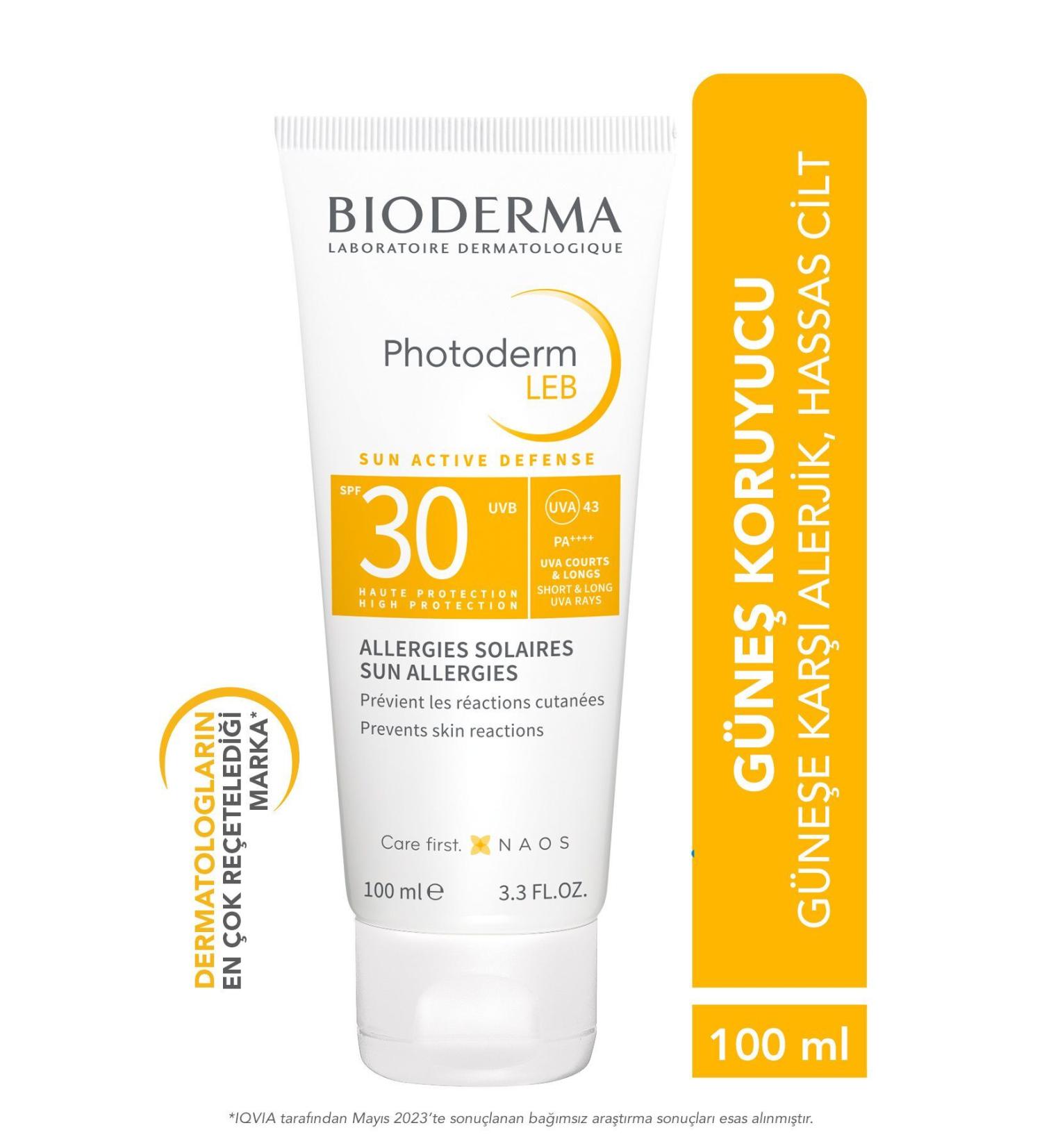 Bioderma PHOTODERM LEB SENSITIVE SKIN ANTI-SUN ALLERGY SK N BARRIER PROTECTIVE SUNSCREEN 100 ML - Buy Online on GoSupps.com