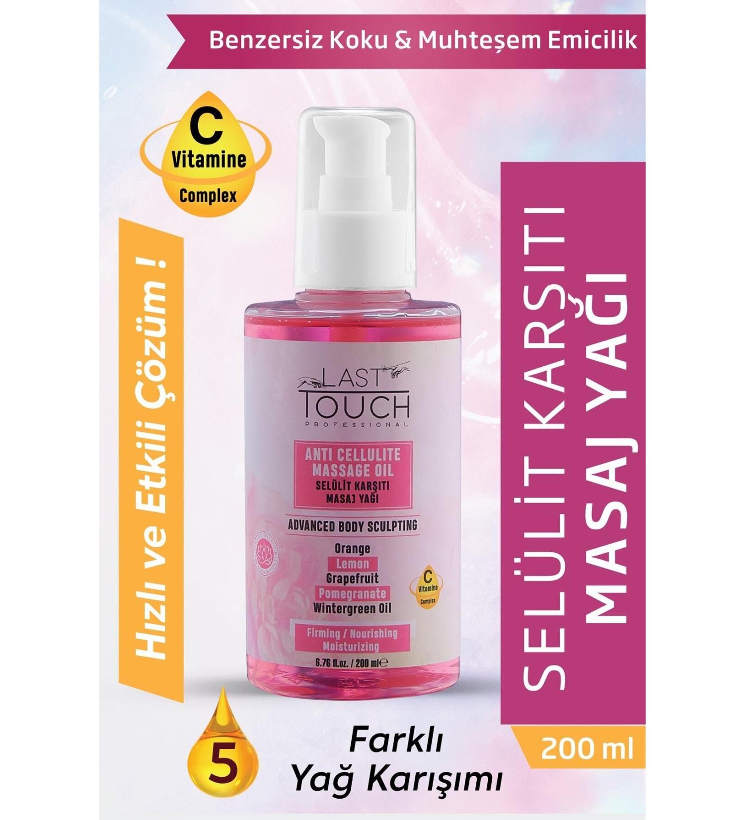 LAST TOUCH Anti-Cellulite Massage Oil 200 Ml Vitamin C Complex - Buy Online on GoSupps.com