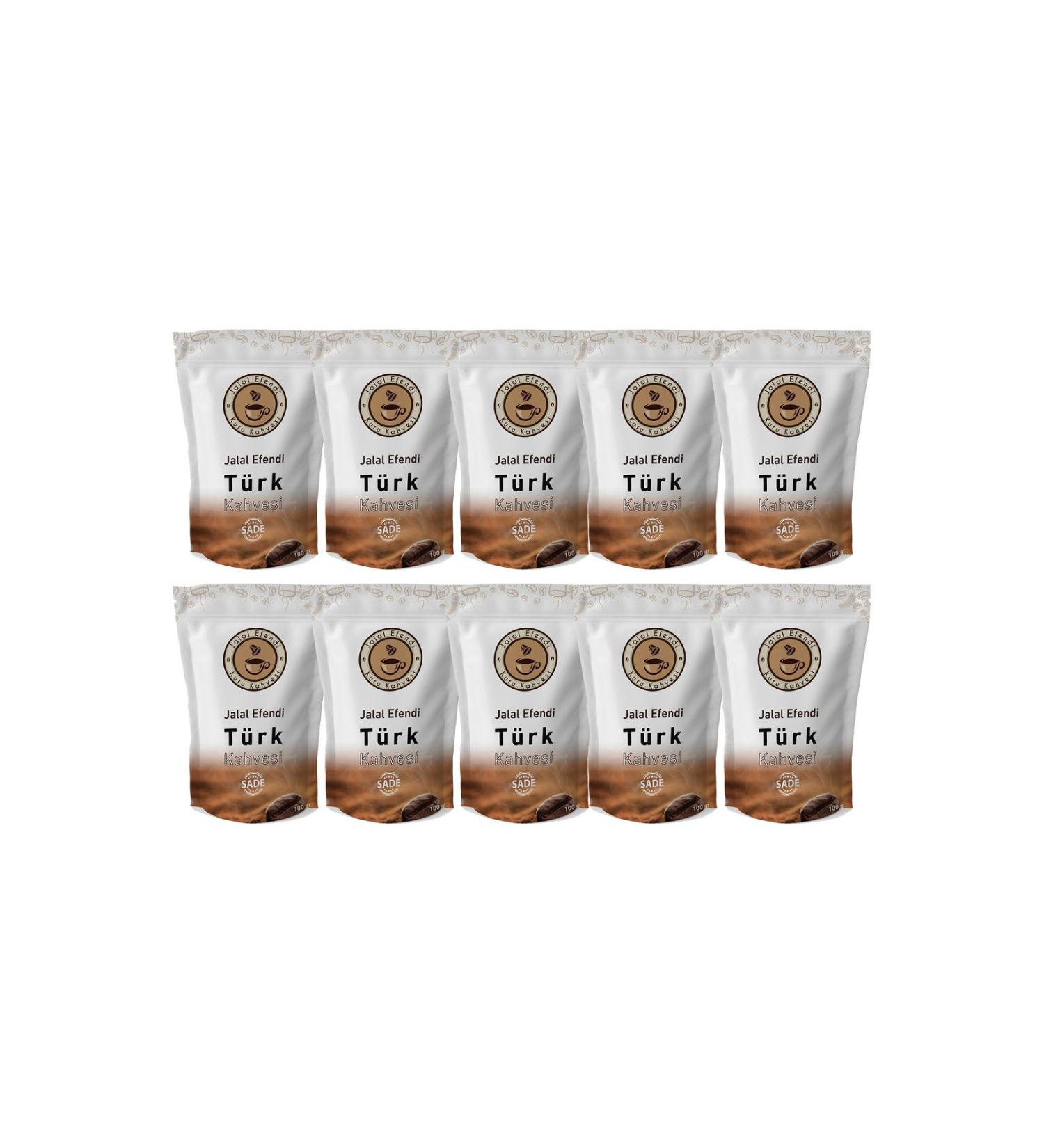 Jalal Efendi Plain Turkish Coffee 100 gr - 10 Pieces - Buy Online on GoSupps.com