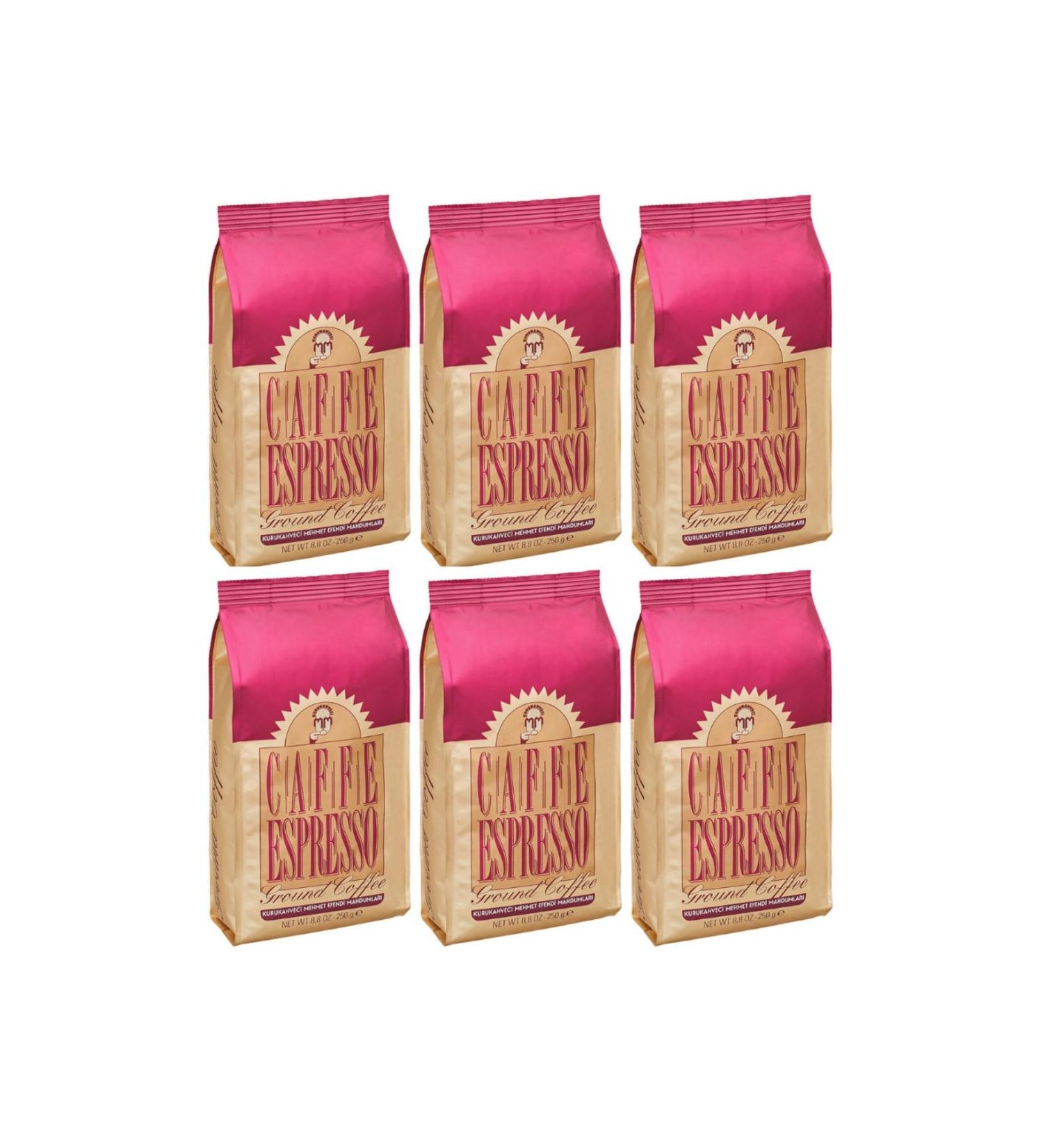 Mehmet Efendi Mehmet Efendi Caffe Espresso 250gr 6 Piece Set