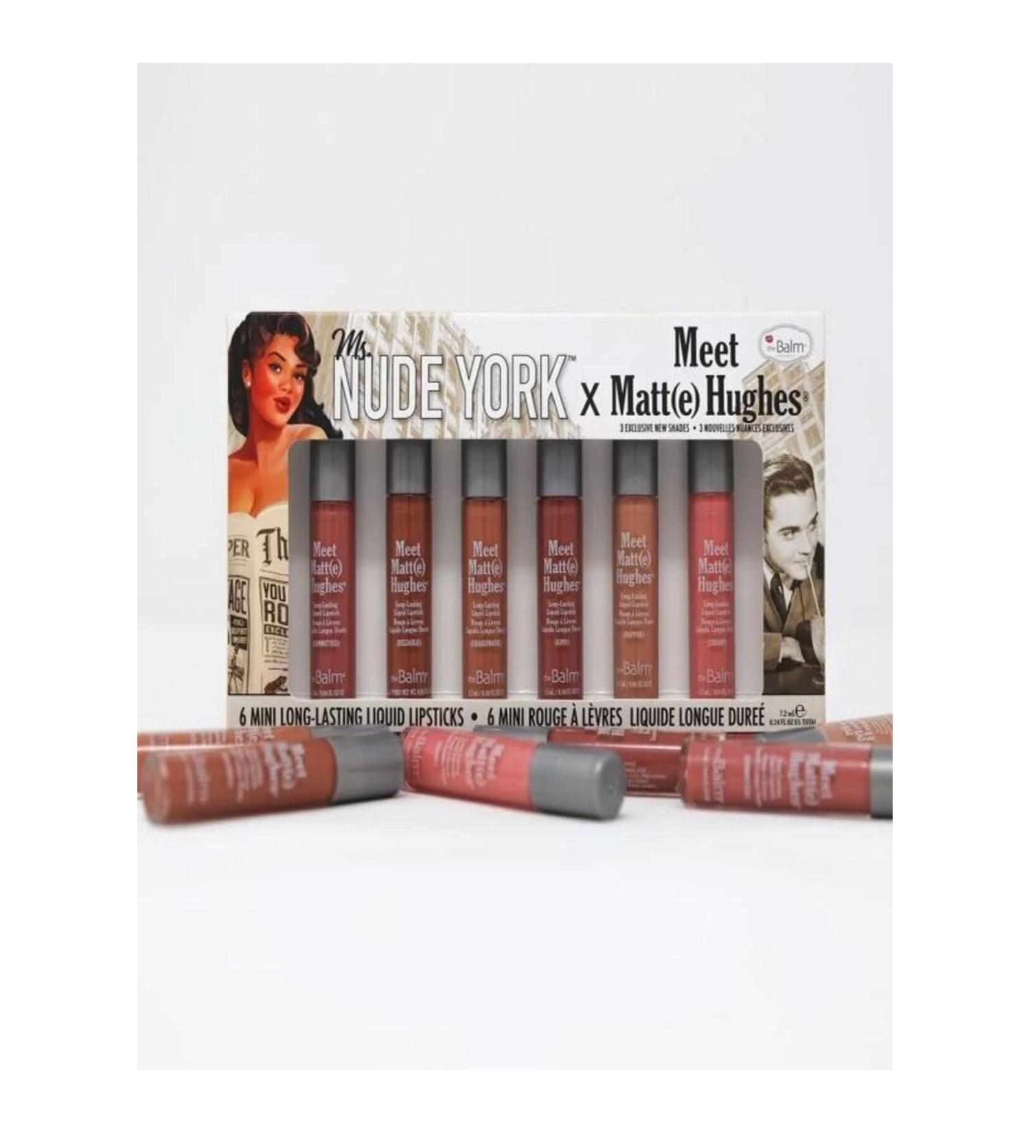 the balm Meet Matte Hughes 6-Piece Lipstick Set Travel Size LIQUID MATTE LIPSTICK 1.2 ML Lipsticks - Buy Online on GoSupps.com