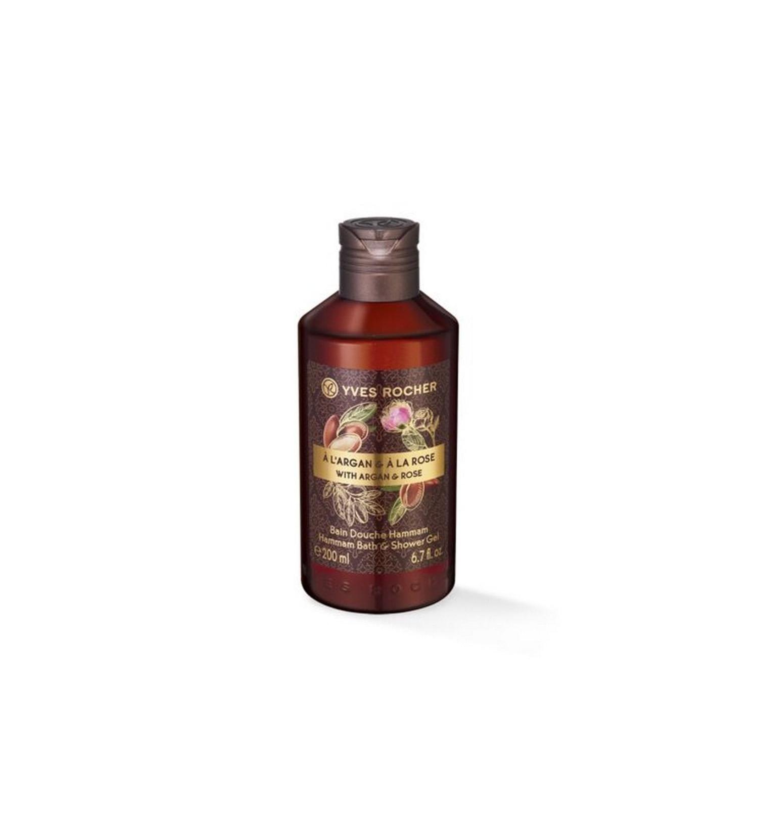 Yves Rocher Argan and Rose - Shower Gel - 200ml A Unique Bath Pleasure with the Scent of Argan Oil and Rose... 200 Ml