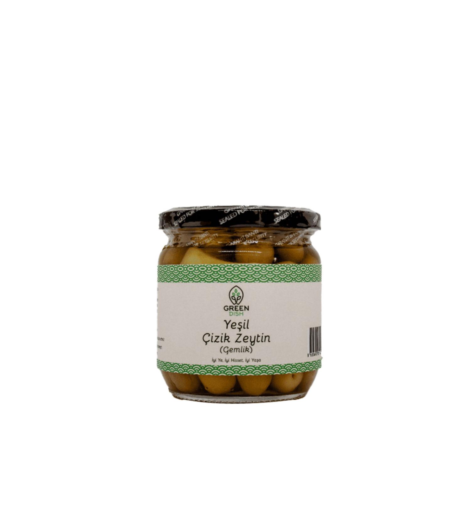 GREENDISH Green Scratched Olives 280gr
