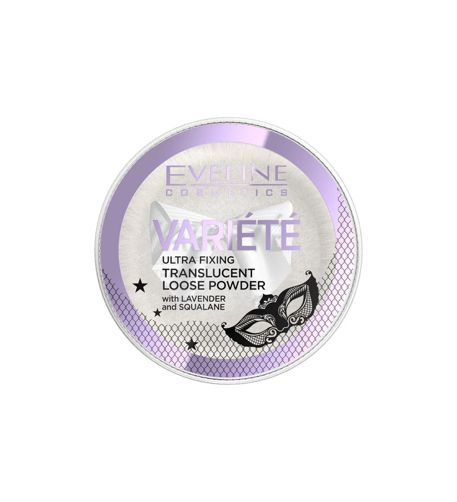 Eveline Cosmetics Variete Loose Lavender & SQUALANE Mattifying Moisturizing Vegan Powder - Buy Online on GoSupps.com