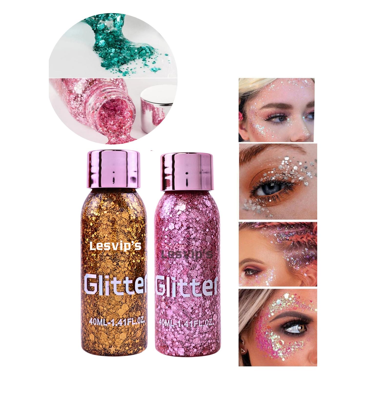 Lesvip's Gel form Face and body glitter sparkling glitter - Buy Online on GoSupps.com