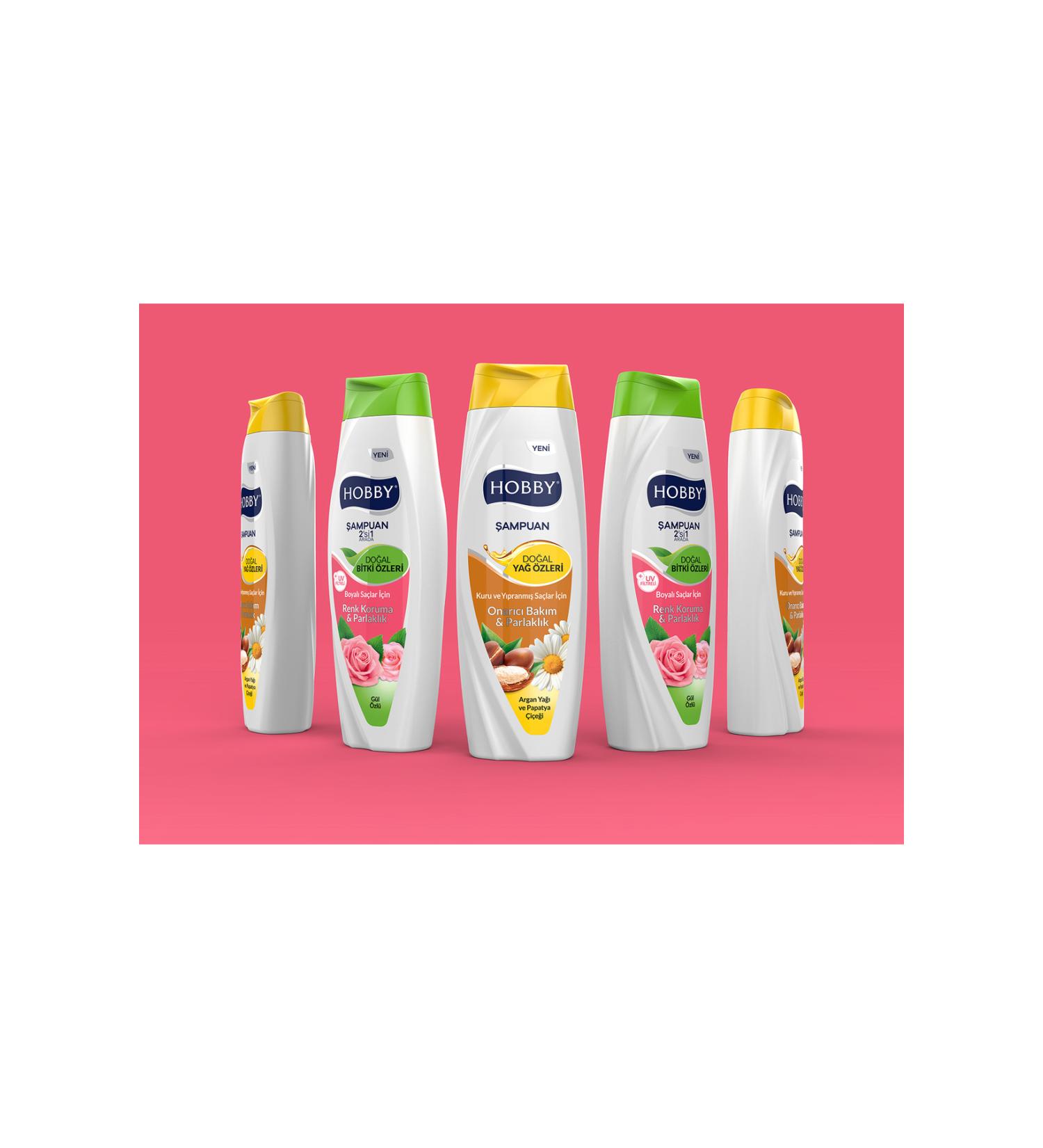 Hobby Rose Essence and Argan Oil Chamomile Flower Shampoo 5 x 600 Ml