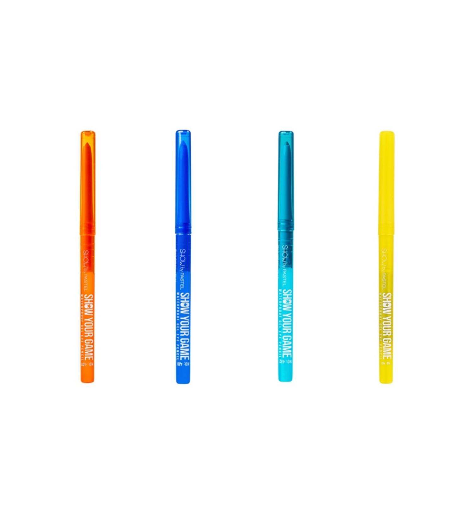 Show by Pastel Waterproof Gel Eyeliner 401-412-407-410 SET OF 4 Orange-navy-blue-yellow - Buy Online on GoSupps.com