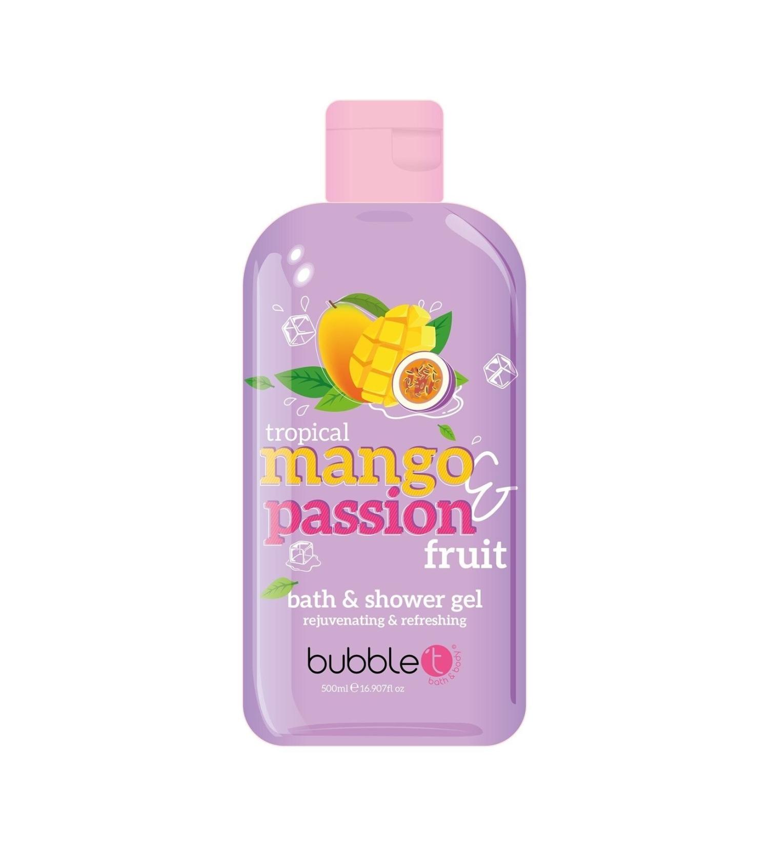 Bubble T Mango and Passion Fruit Flavored Bath and Shower Gel (500ml)