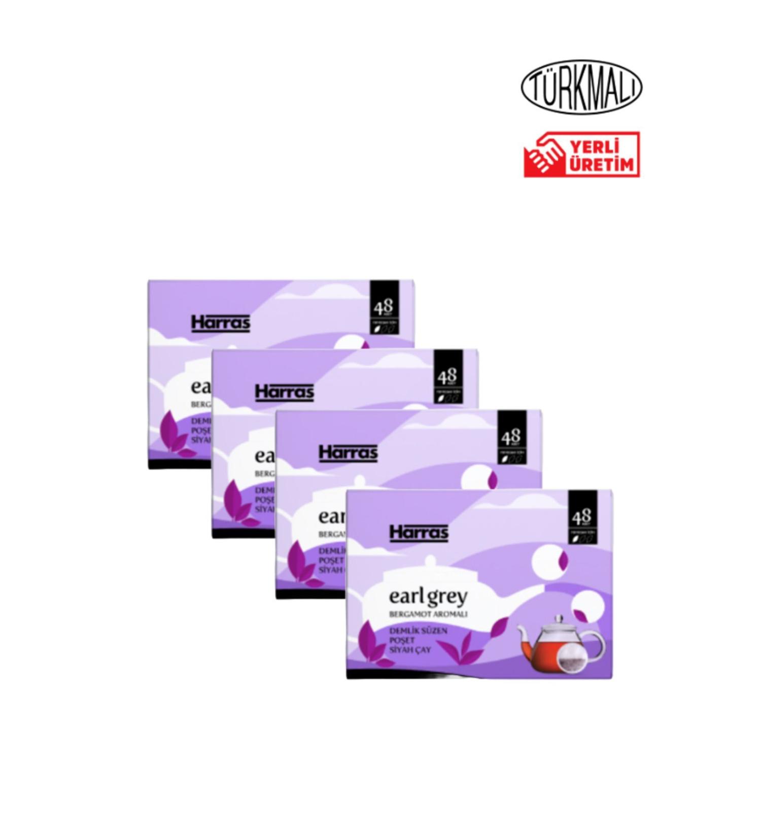 Harras Early Grey Teapot Tea Bag 48'lix4 Pack
