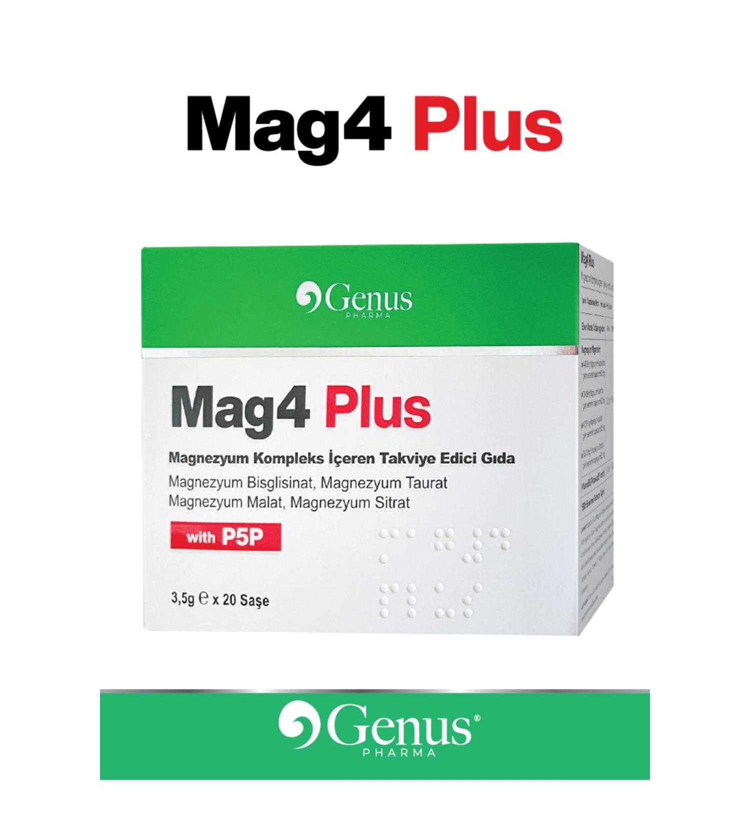 Genus PHARMA Mag4 Plus Magnesium Complex Food Supplement - Buy Online on GoSupps.com
