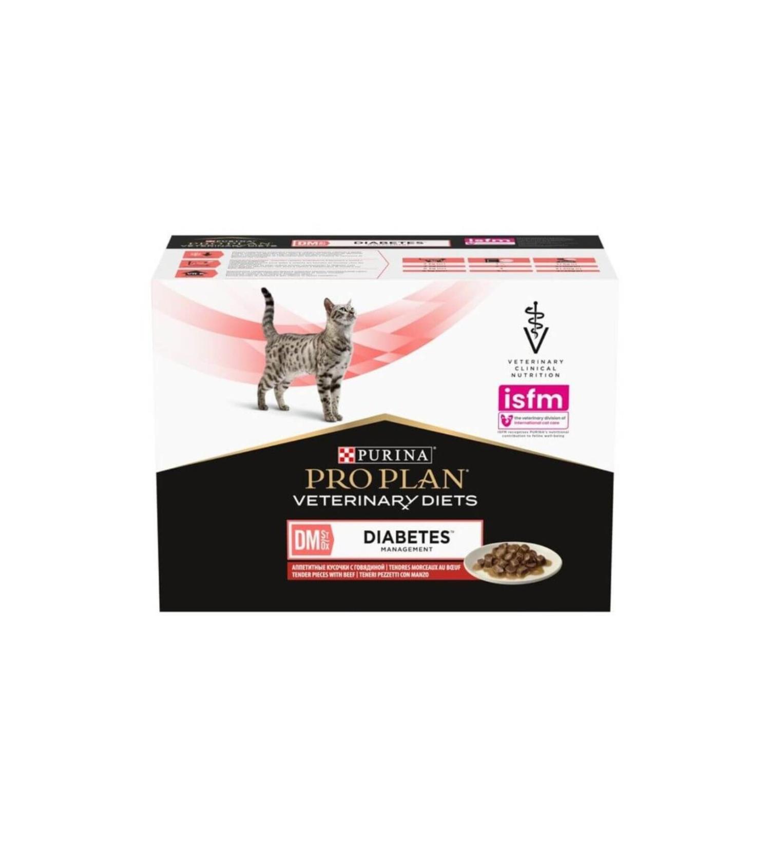 Pro Plan Veterinary Diets DM Diabetes Management Cat Canned Food 85 gr x 10 PIECES