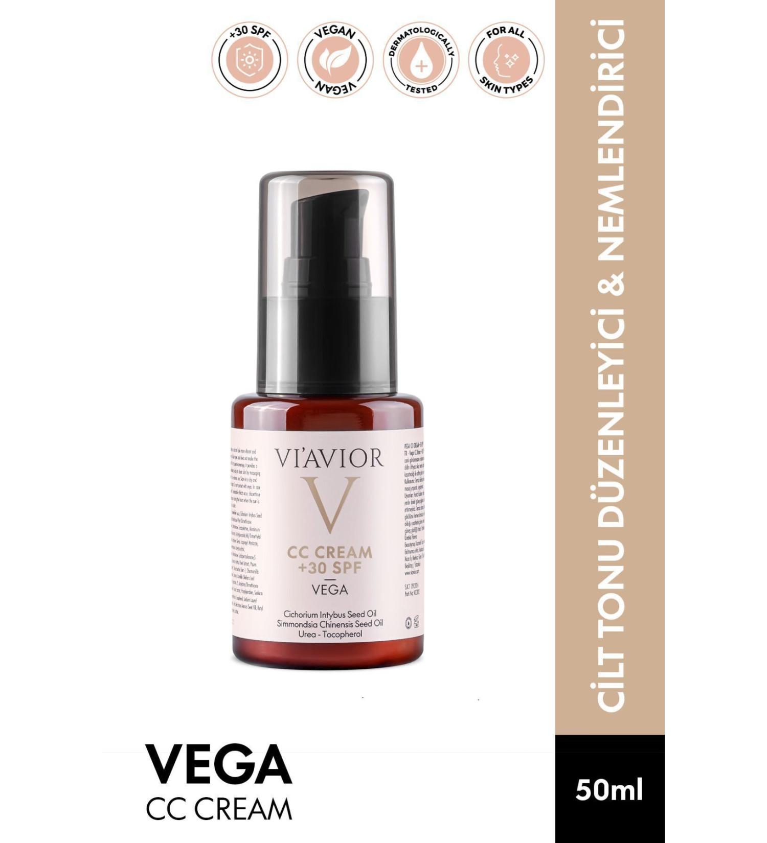 V AV OR Vega CC Cream Vegan Skin Tone Corrector Anti-Stain Sun Protection 50ml (30 SPF) - Buy Online on GoSupps.com