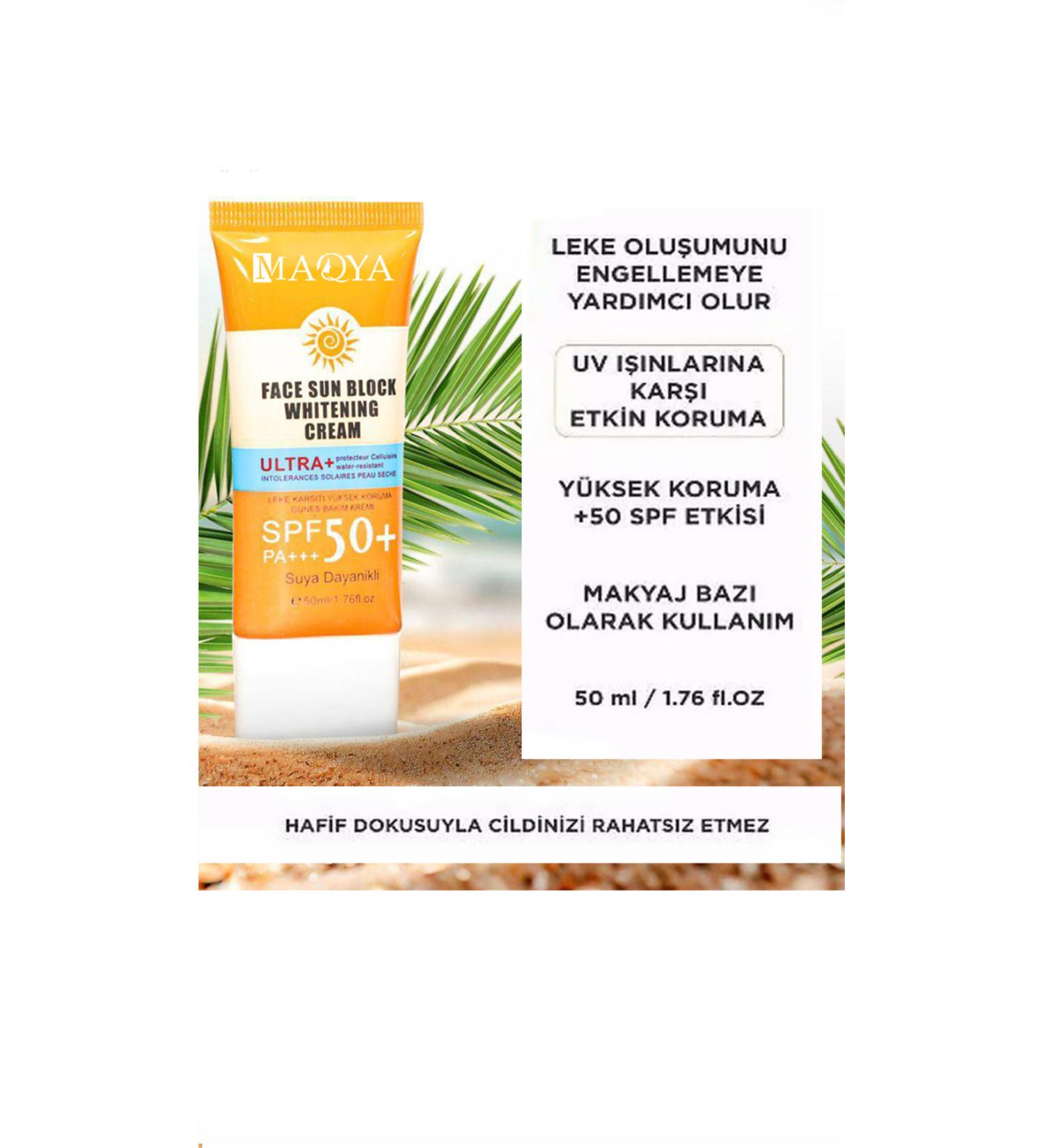 MAQYA Cosmetics Anti-Spot Spf 50+ High Protection Sun Cream for All Skin Types 50 Ml