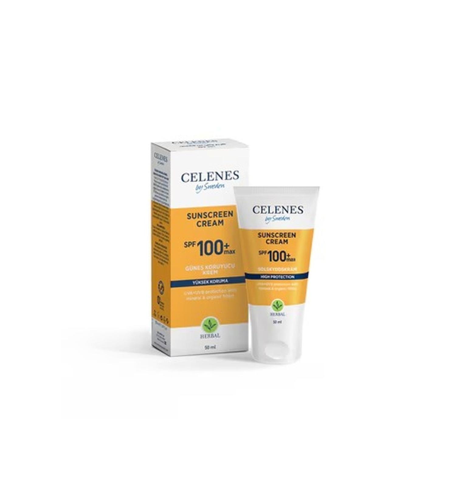 Celenes by Sweden Anti-Aging and Anti-Blemish Vegan High Protection SPF100 Sunscreen Cream-50 ml