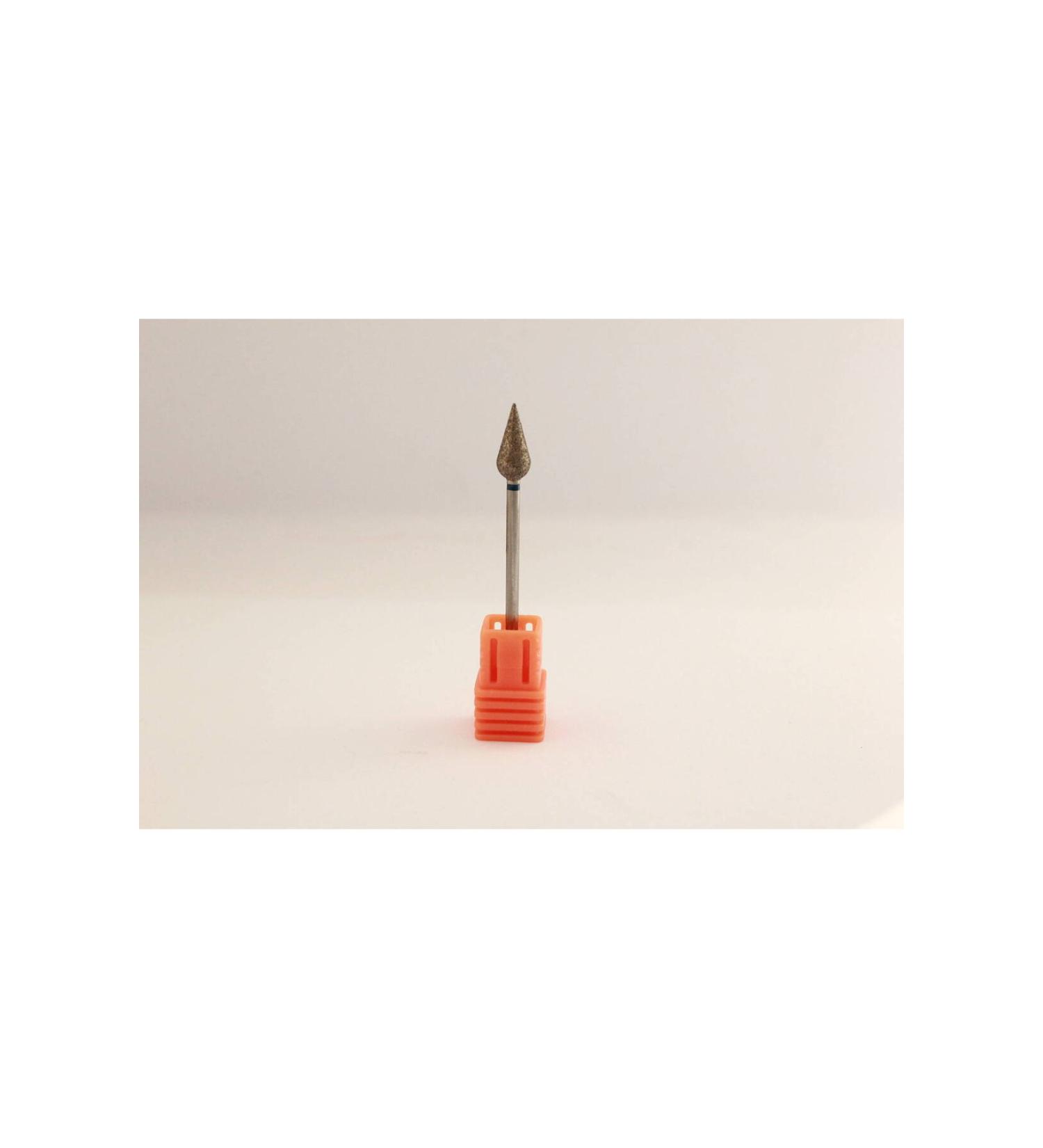 MEISINGER DIAMOND BURLER - CONICAL POINTED HEAD - DIAMETER 6 mm - BLUE MEDIUM GRAVEL