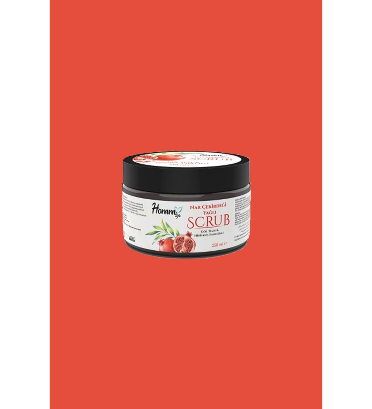 HOMM HERBAL PRODUCTS HOMM LIFE POMEGRANATE SEED OIL HERBAL GRANULE SCRUB 250 ML