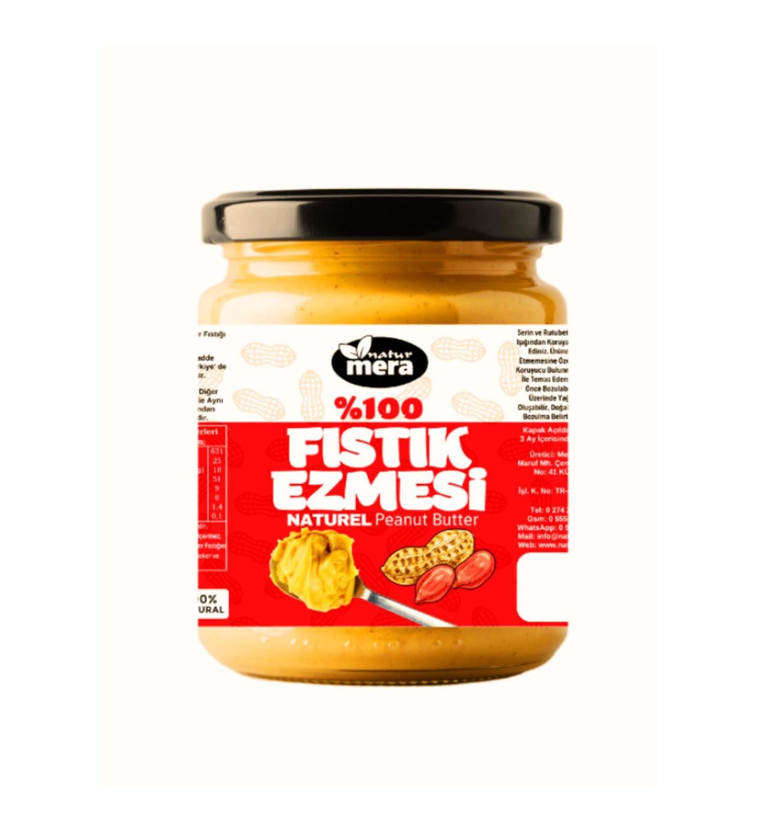 Naturmera 0 Pure Sugar Free Peanut Butter 600 g