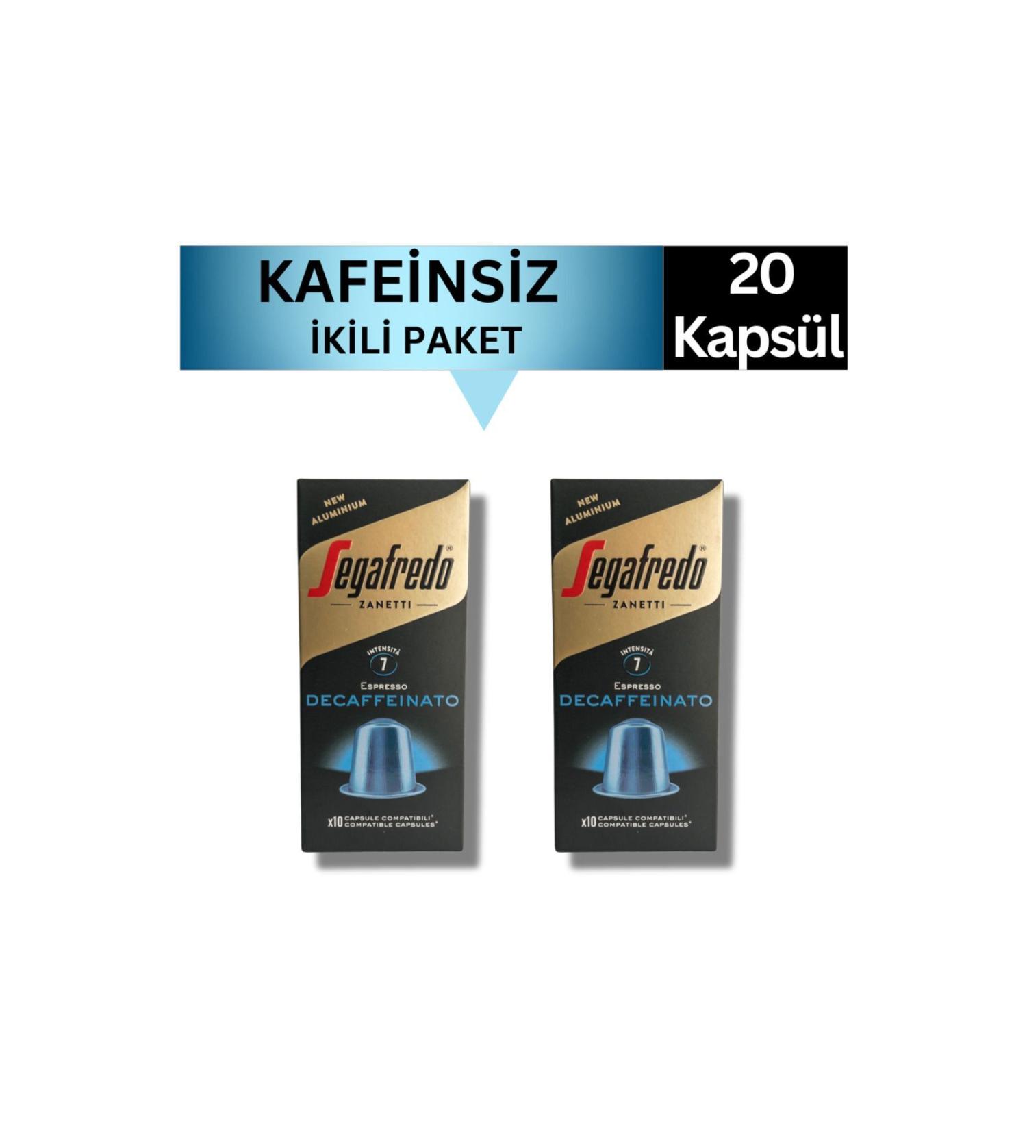 Segafredo *2 PACK* Segafredo Decaffeinated Nespresso Compatible 20 Capsules - Buy Online on GoSupps.com