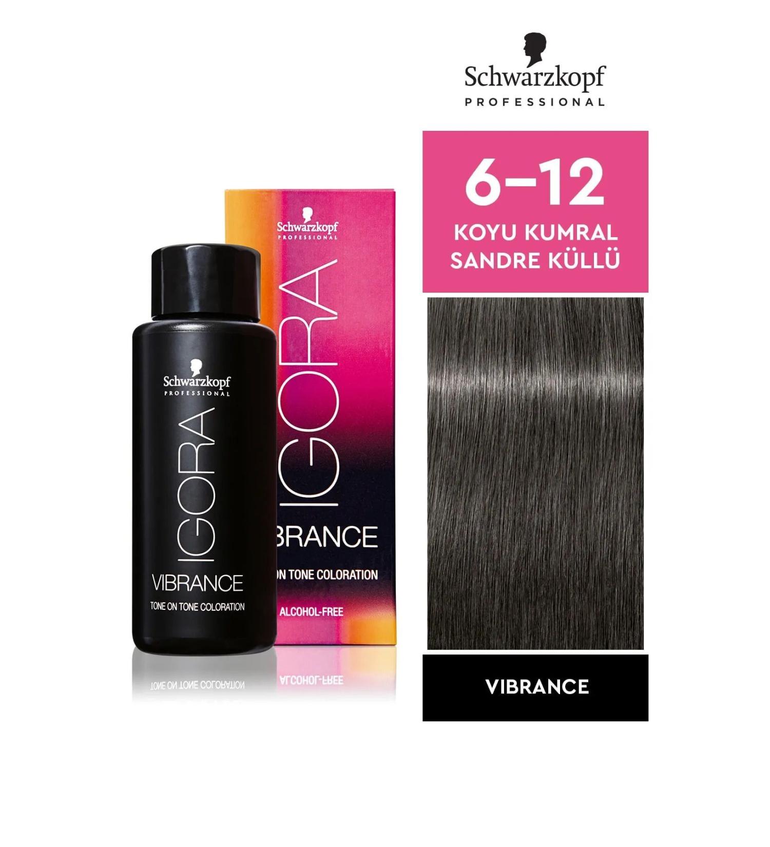 Igora Schwarzkopf Igora Vibrance 6-12 Dark Blonde Sandre Ash Hair Dye 60 ml