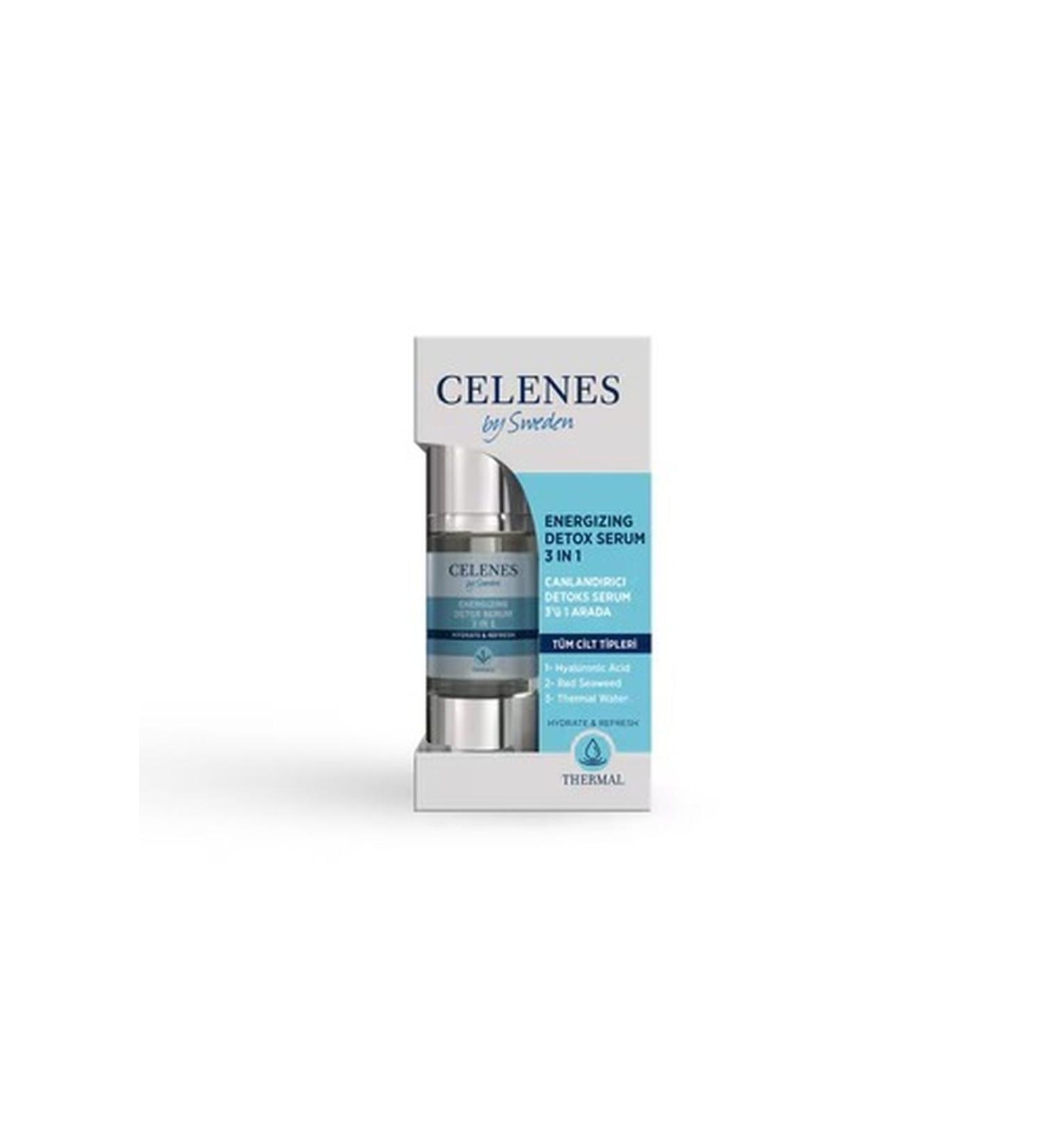 Celenes by Sweden Energetic and Bright Appearance Moisturizing Thermal Detox Skin Serum 30 ml