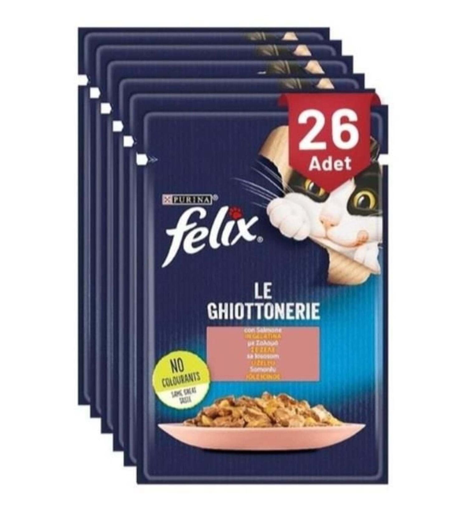 FELIX Adult Cat Canned Food with Salmon 85 Gr X 26 Pieces