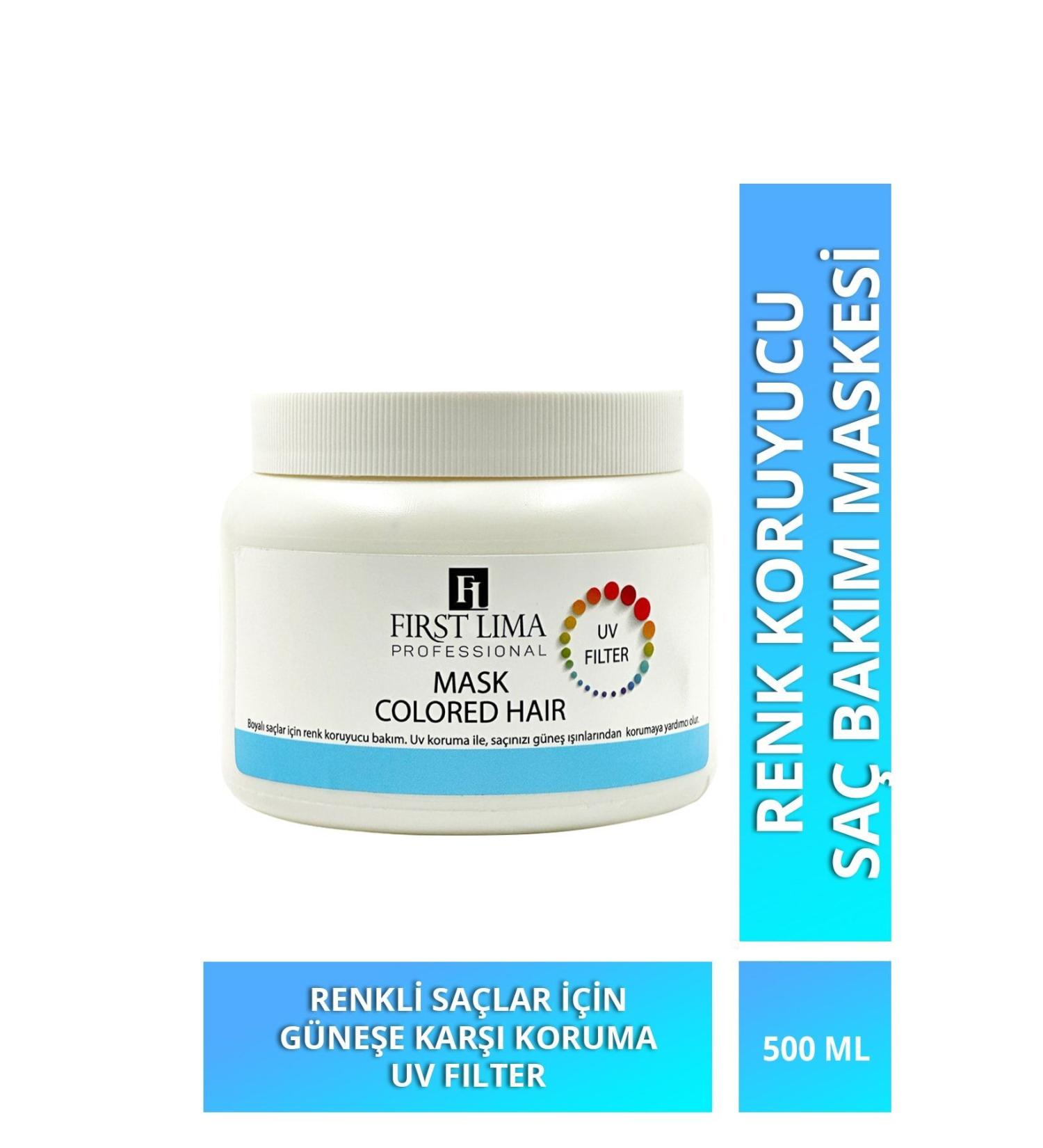 First Lima Professional Color Protecting Hair Mask for Dyed Hair Full Protection Against the Sun in All Colors 500 ml - Buy Online on GoSupps.com