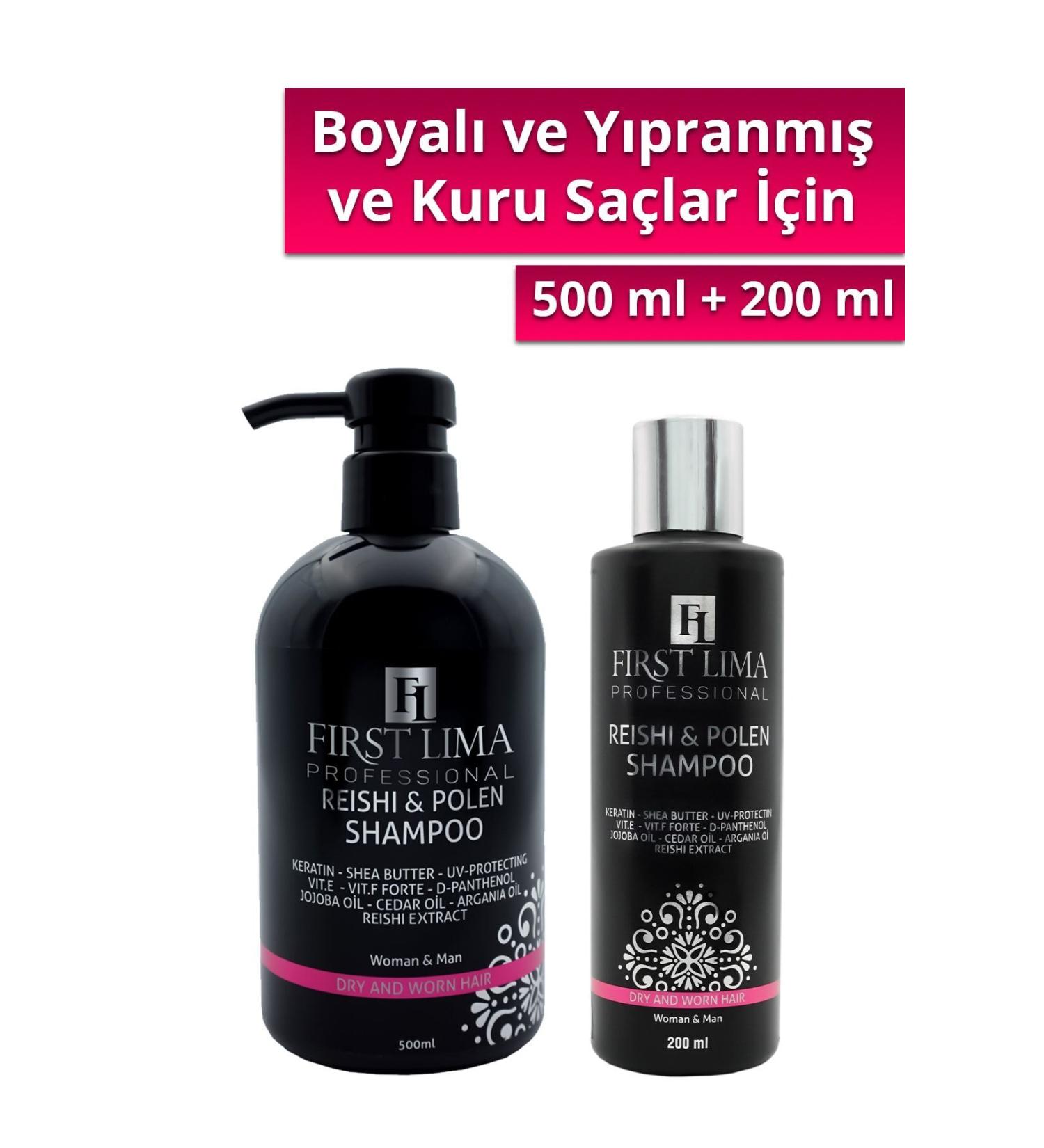 First Lima Professional Anti-Damage Shampoo for Dyed and Damaged Hair 500 ml + 200 ml - Buy Online on GoSupps.com