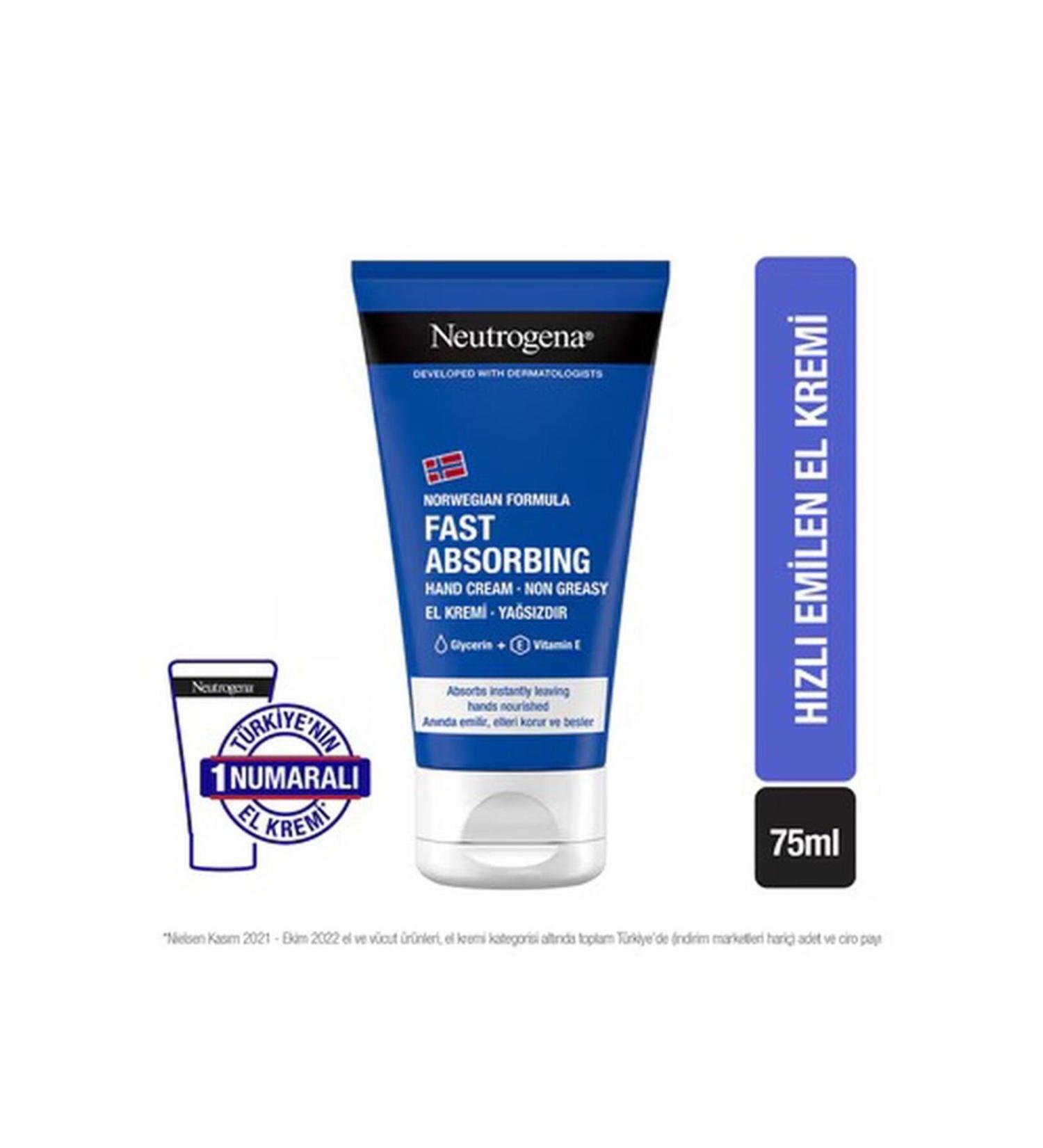 Neutrogena Fast Absorbing Hand Cream 75 ml - Buy Online on GoSupps.com