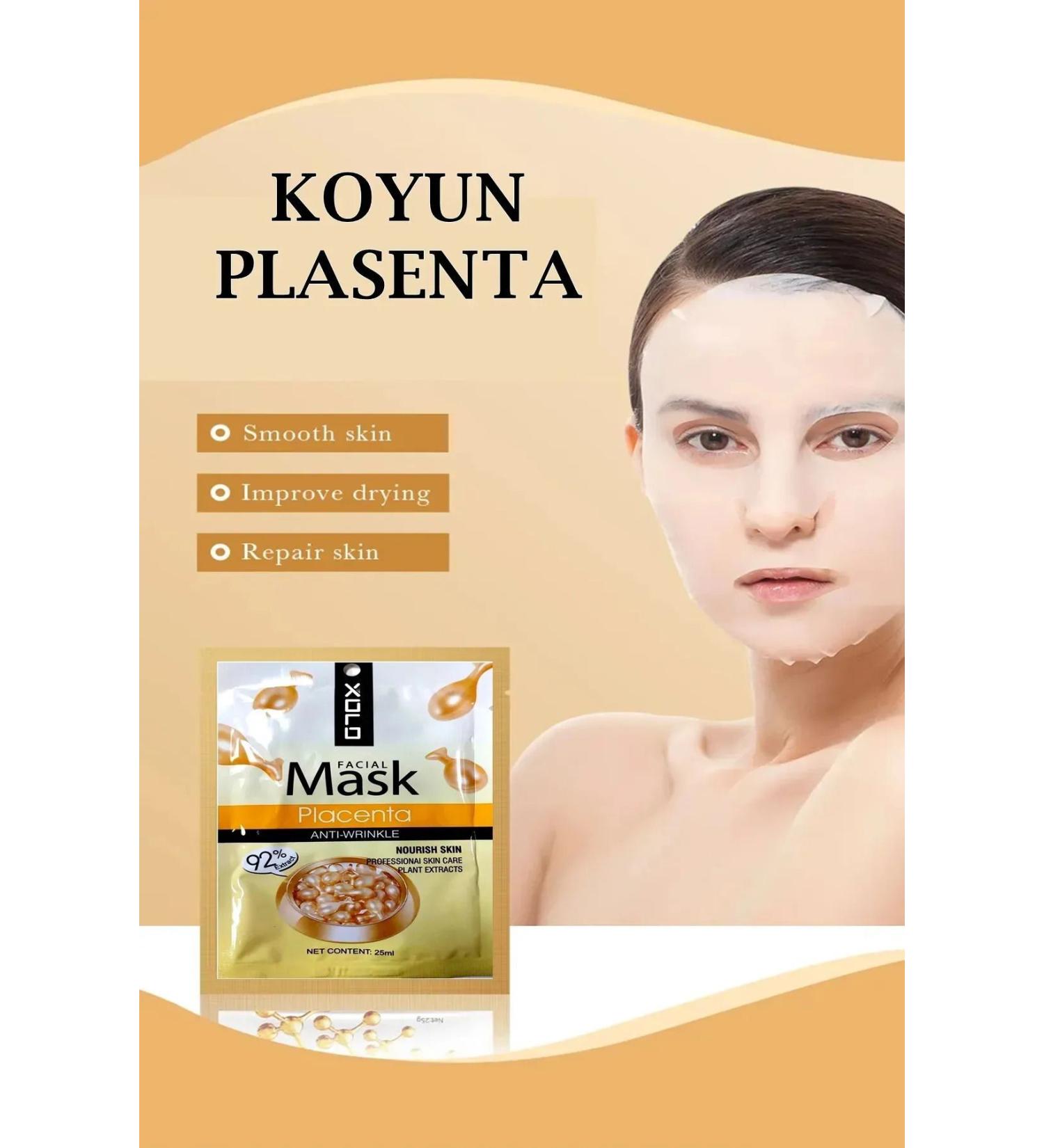 qualitytime Face Cleansing and Renewal Mask Sheep Placenta Sheep Placenta Face Mask 3 Pieces XL1790