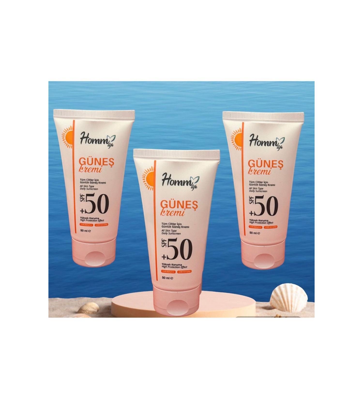 Homm Herbal HOMM LIFE SUN CREAM 50 SPF 50 ML 3 Pieces