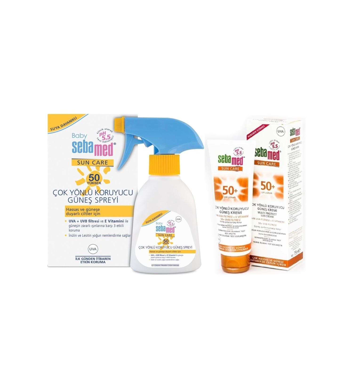 Sebamed Sun Care Sun Lotion Cream Advantage Pk (Child 50+ Factor 200ML+ Versatile 50+ Factor 75ML)
