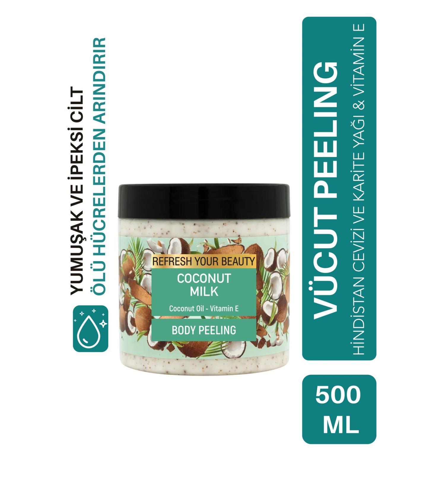 ORIENSE Coconut Milk Body Scrub Gentle Purification with Coconut Oil and Vitamin E 500ml - Buy Online on GoSupps.com